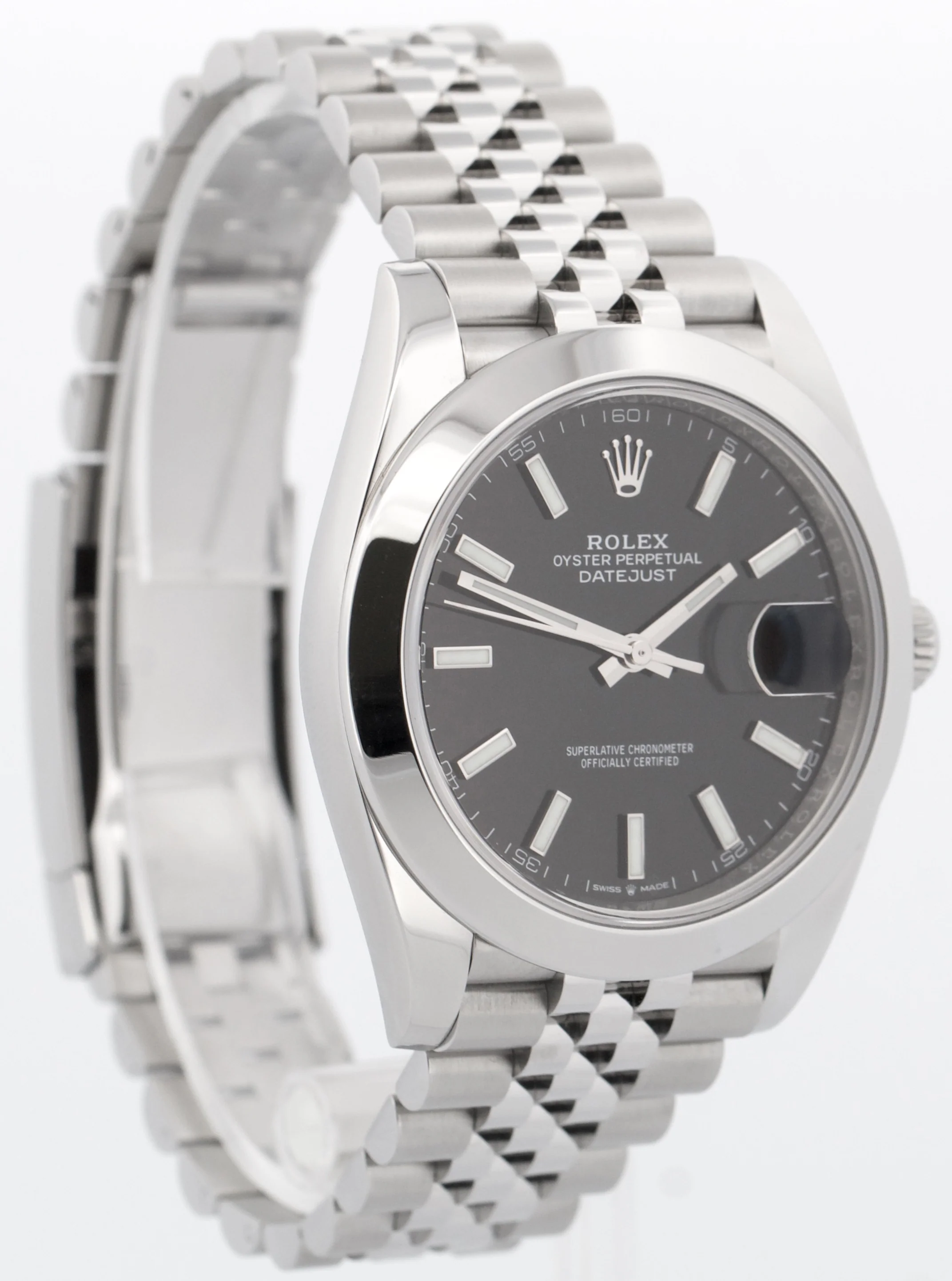 Rolex DateJust 41 BLACK 18K Gold Stainless Steel JUBILEE Smooth 41mm 126300 - Image 4