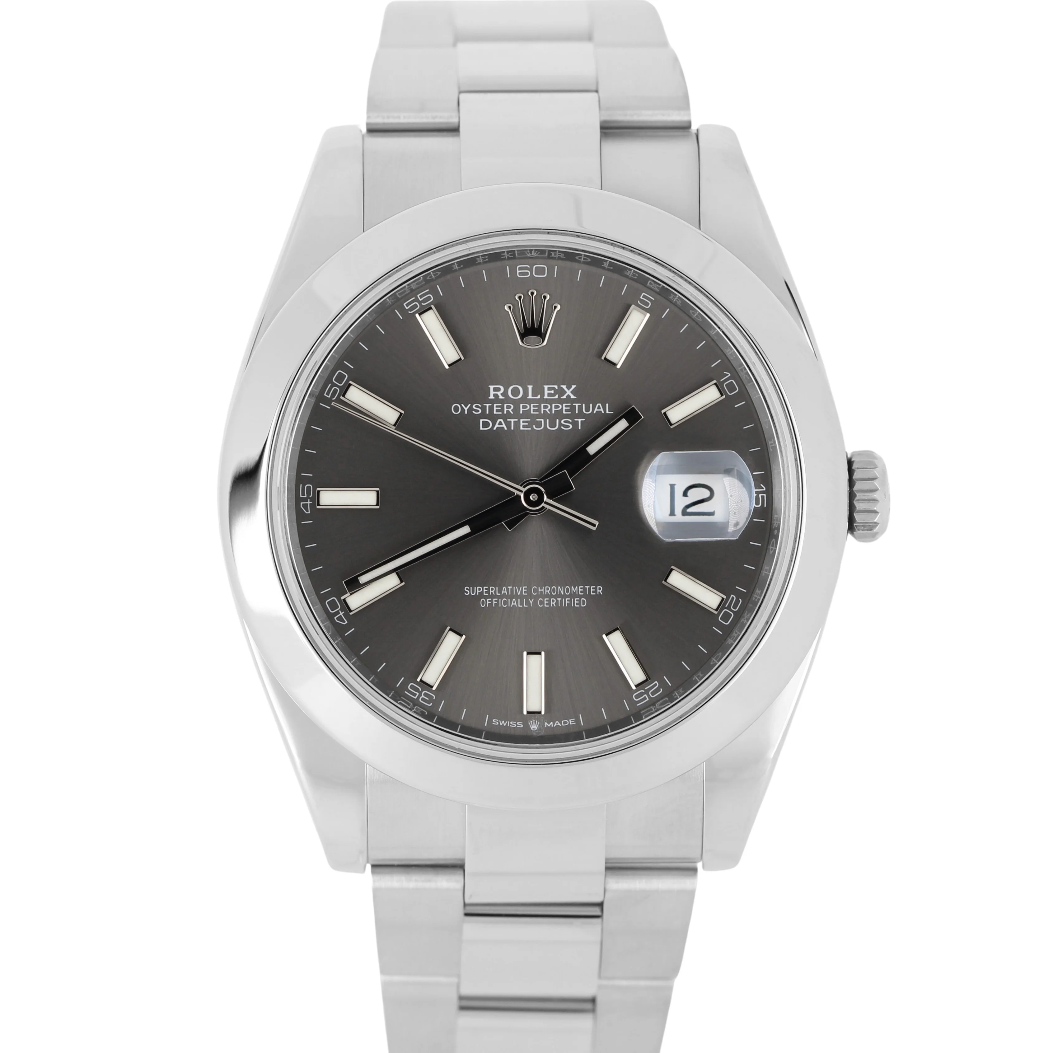 Rolex DateJust 41 Stainless Steel RHODIUM 41mm 126300 Oyster Watch