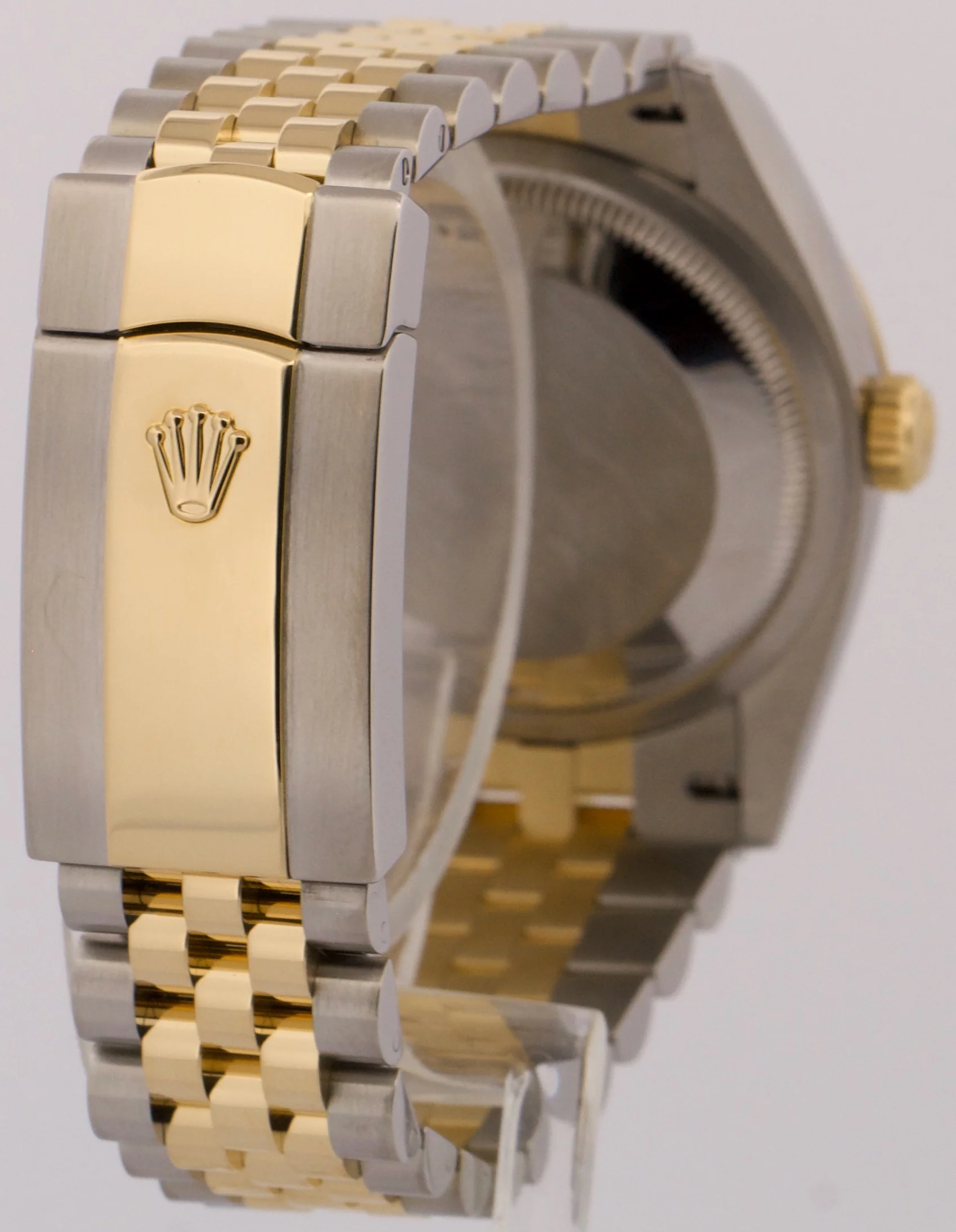 Rolex DateJust CHAMPAGNE Fluted 36mm Steel 18K Yellow Gold JUBILEE Watch 126233 - Image 6