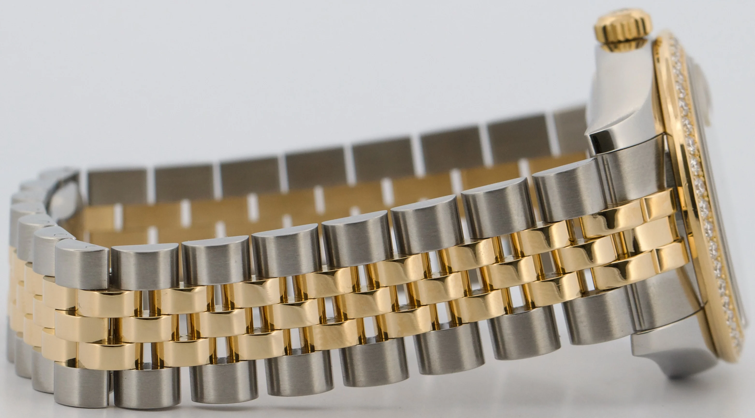 Rolex DateJust FACTORY CHAMPAGNE DIAMOND 31mm 18K Gold SUPER JUBILEE 178383 - Image 8