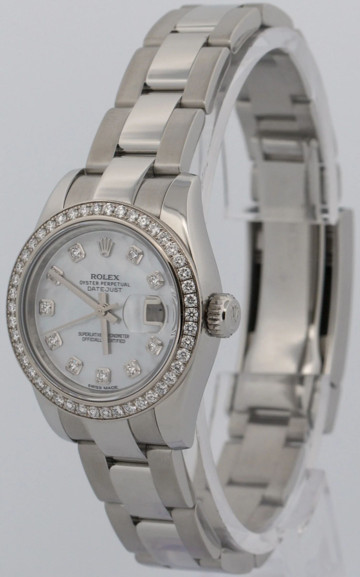 Rolex DateJust FACTORY MOP DIAMOND Steel 18K Gold 26mm OYSTER 179384 Watch - Image 3