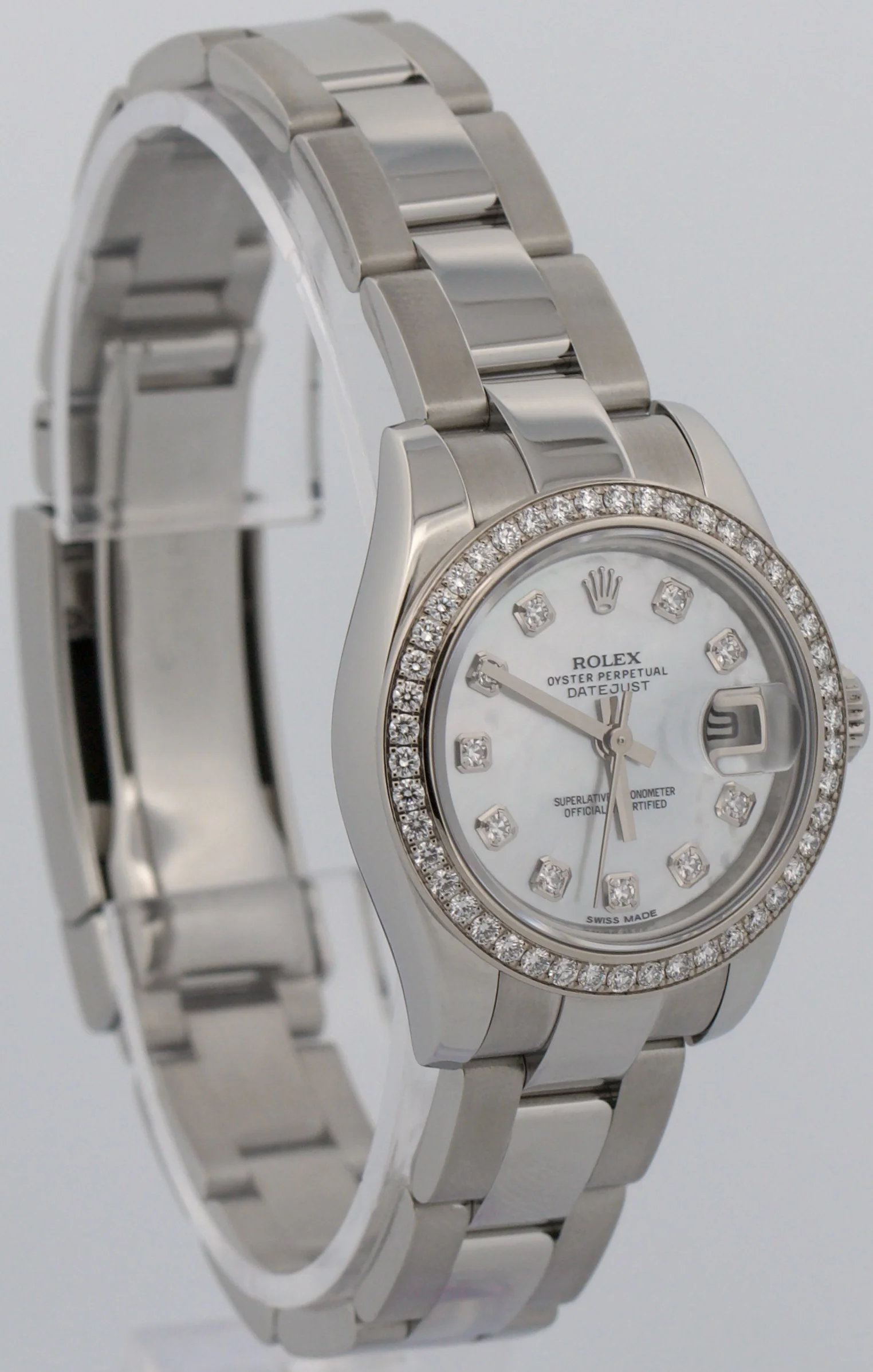 Rolex DateJust FACTORY MOP DIAMOND Steel 18K Gold 26mm OYSTER 179384 Watch - Image 4