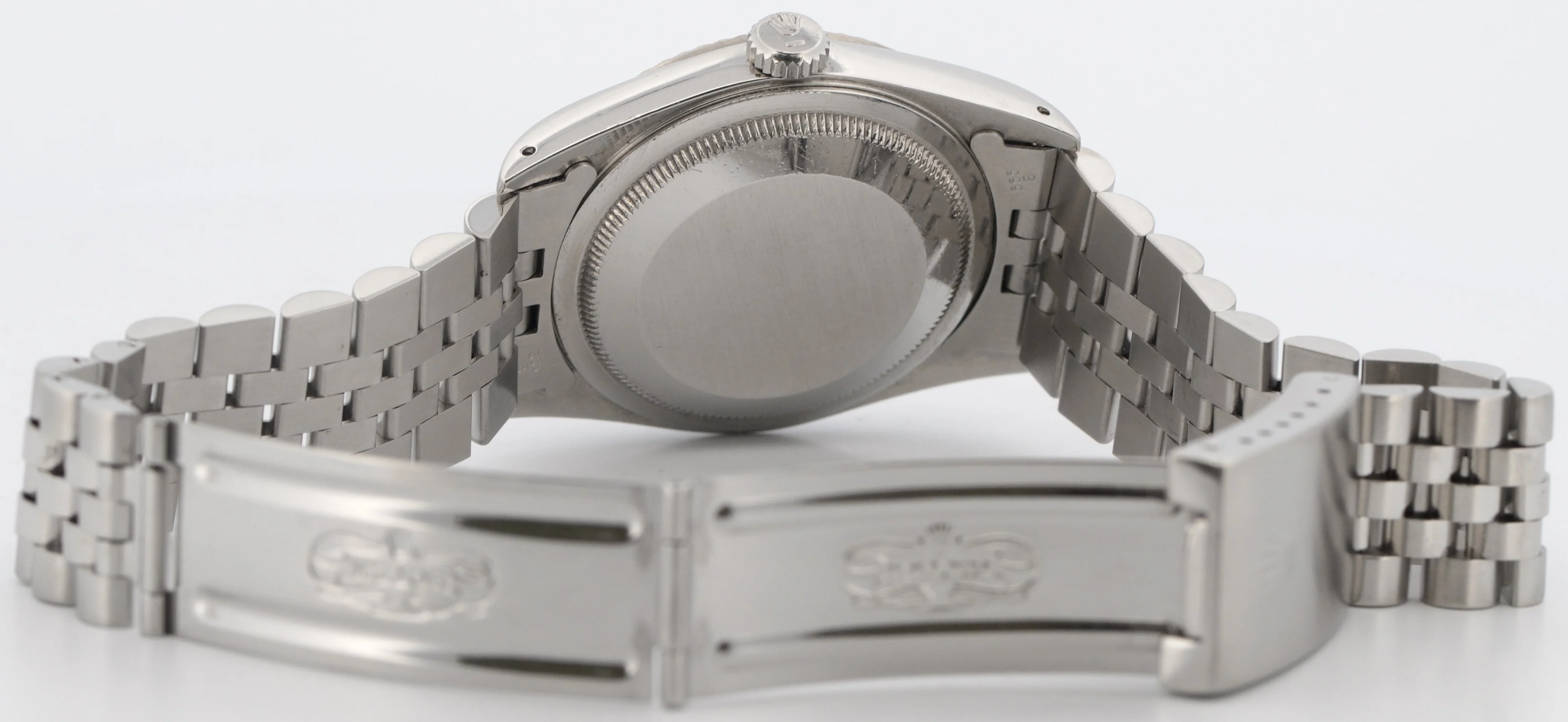 Rolex DateJust FACTORY PATINA SILVER DIAMOND 36mm 18K Gold JUBILEE Steel 16234 - Image 11