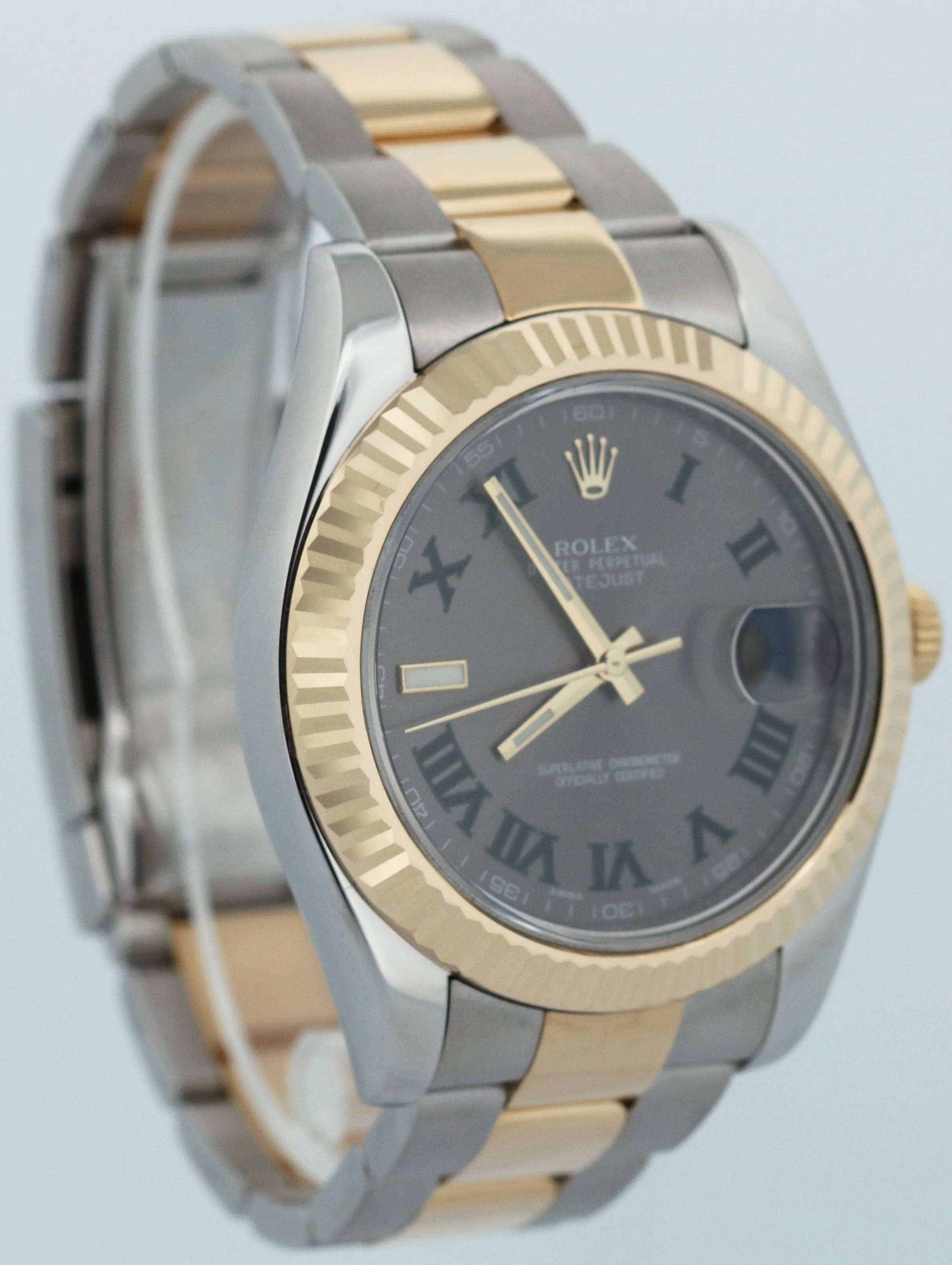 Rolex Datejust II 2 WIMBLEDON Rhodium 18K Gold OYSTER Steel Roman 41mm 116333 - Image 4