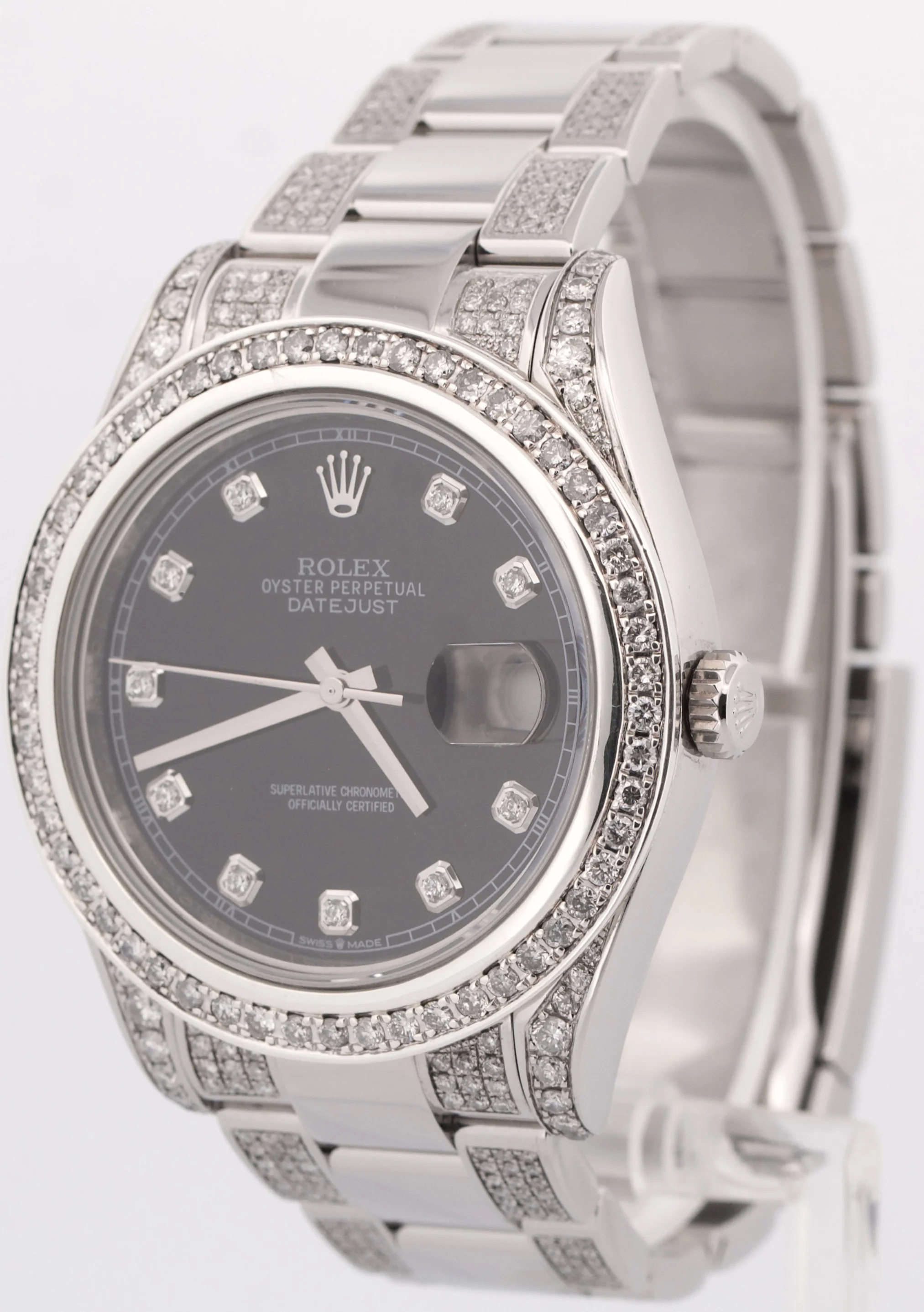 Rolex DateJust II 41mm BLACK DIAMOND Stainless Steel Oyster Date 116300 Watch - Image 3