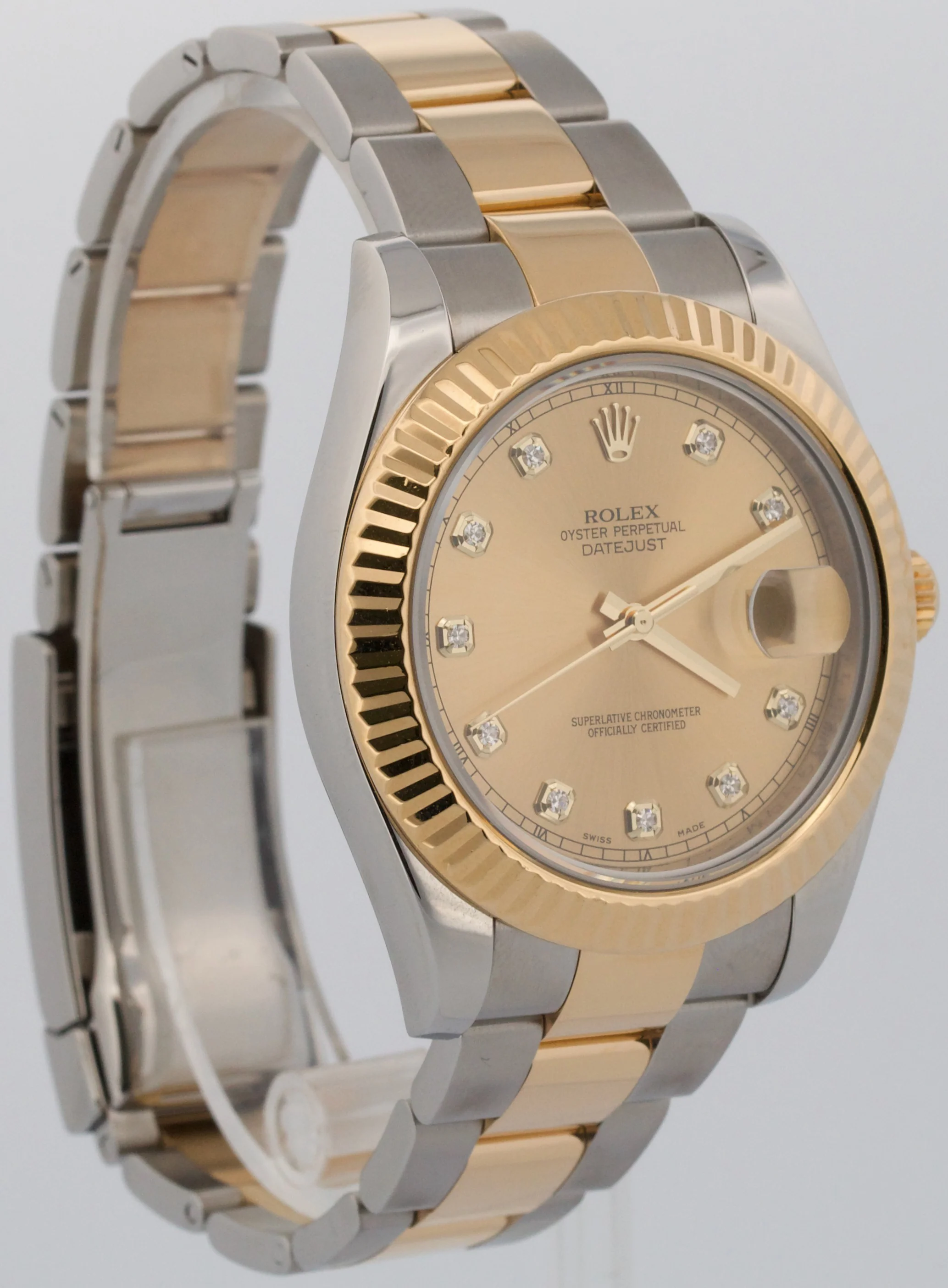 Rolex Datejust II CHAMPAGNE DIAMOND 18K Yellow Gold Steel OYSTER 41mm 116333 - Image 4