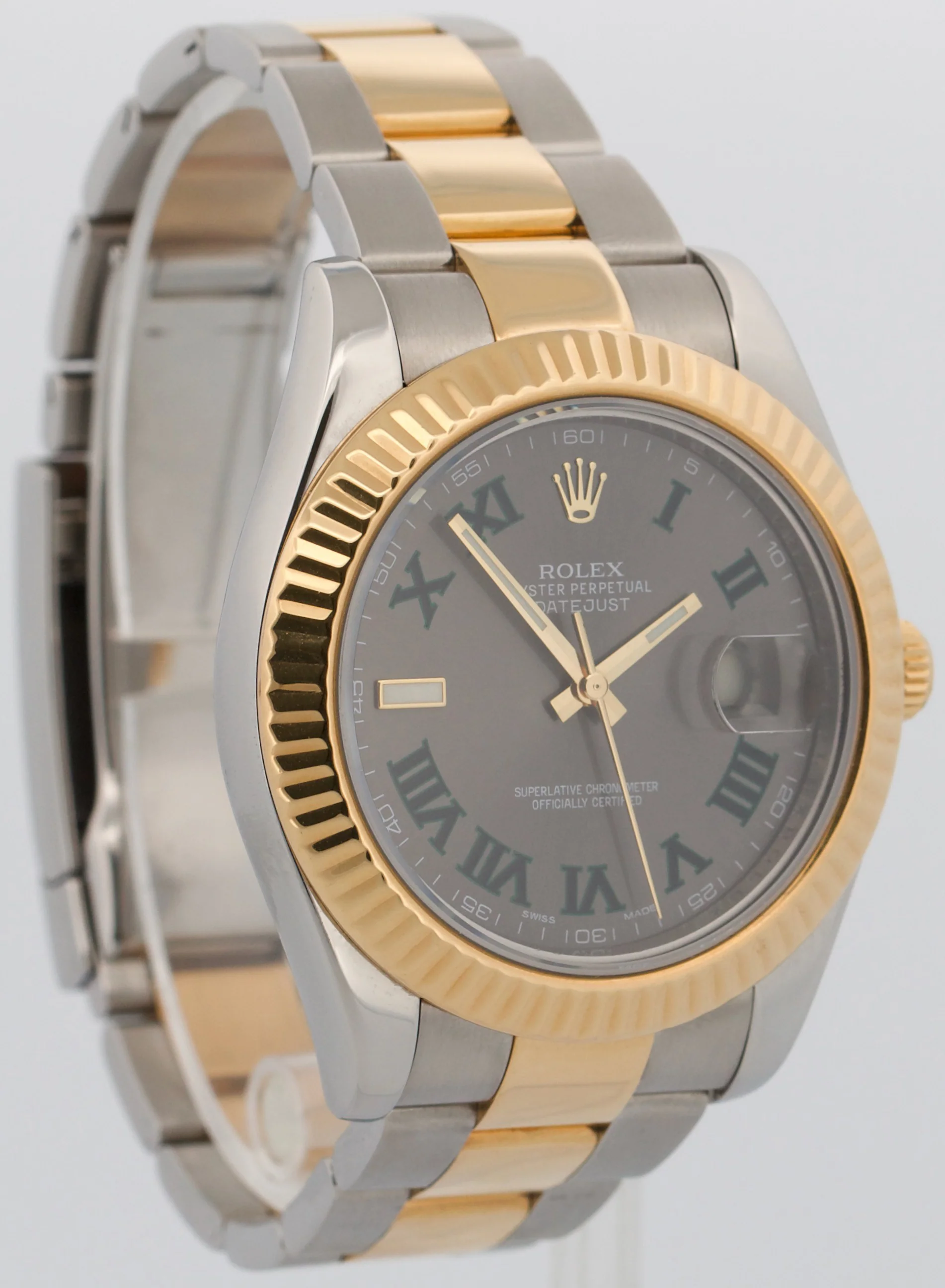 Rolex Datejust II WIMBLEDON Rhodium Roman 18K Gold Steel OYSTER 41mm 116333 - Image 4