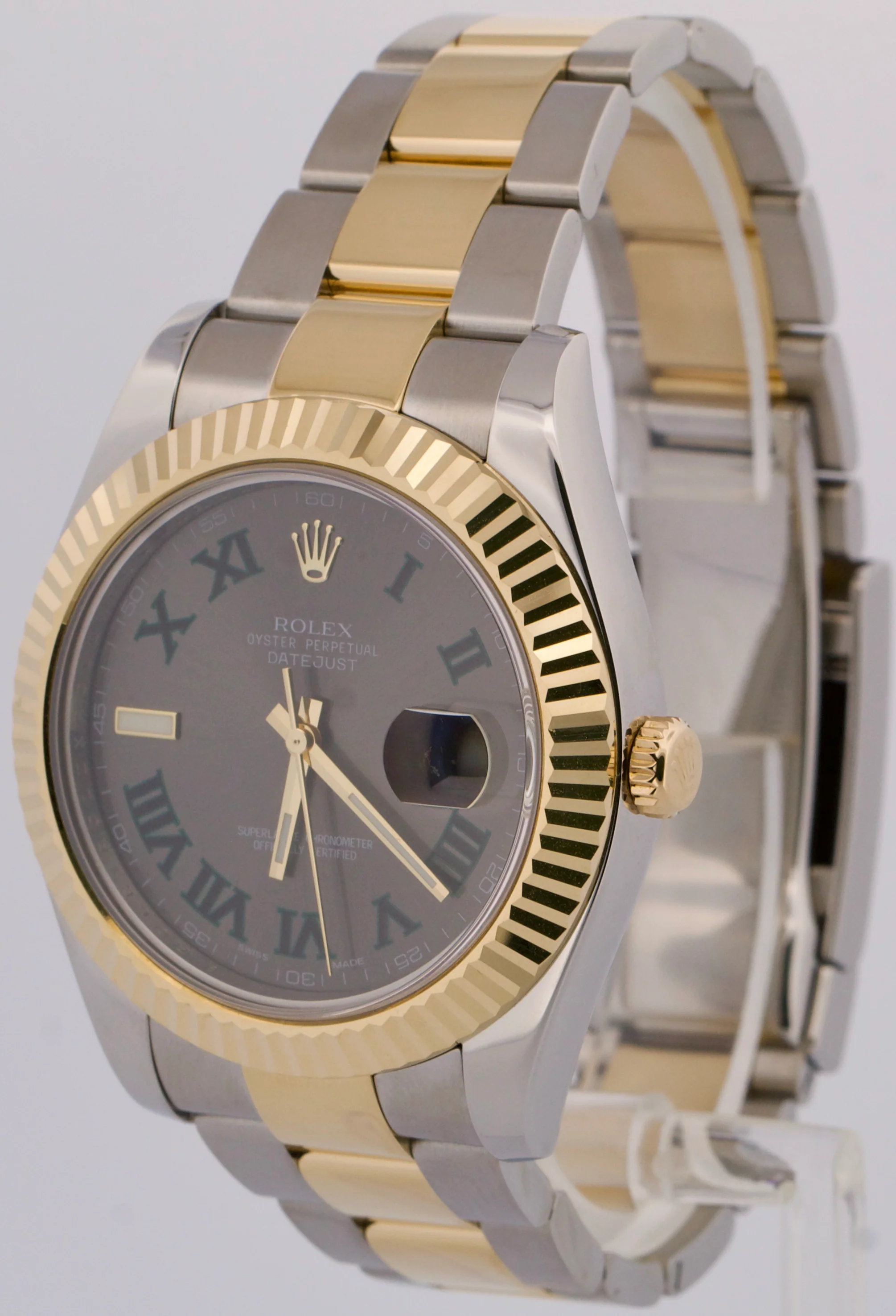 Rolex Datejust II WIMBLEDON Rhodium Steel 18K Yellow Gold 41mm OYSTER 116333 - Image 3