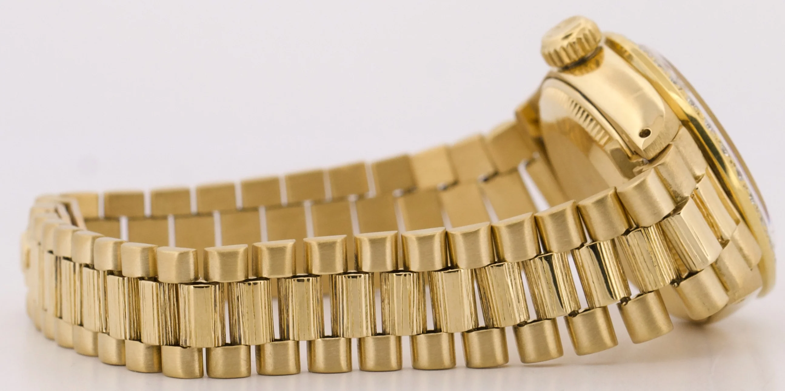 Rolex DateJust President 26mm CHAMPAGNE DIAMOND 18K Yellow Gold BARK 6917 BOX - Image 8