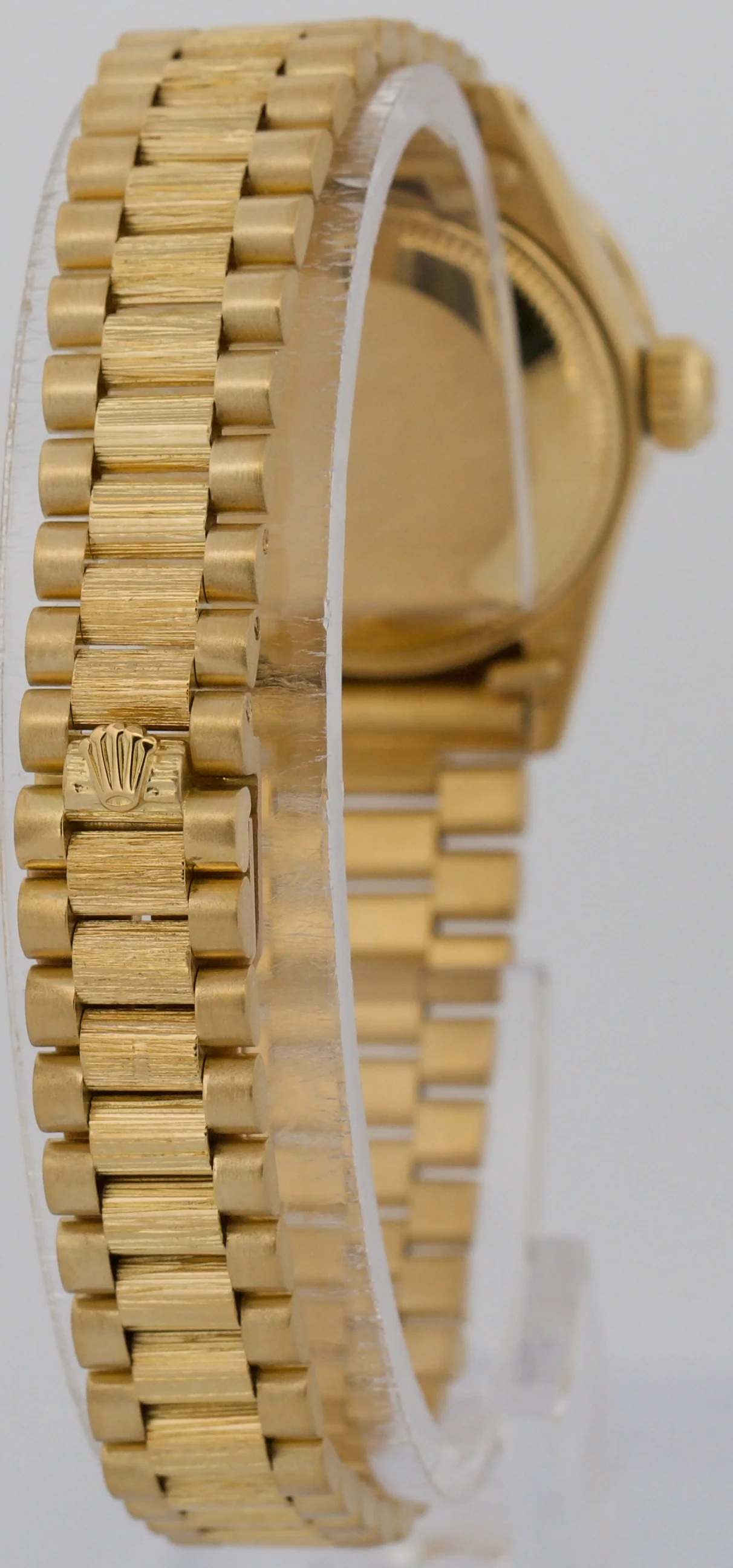 Rolex DateJust President 26mm CHAMPAGNE DIAMOND 18K Yellow Gold BARK 6917 Watch - Image 6
