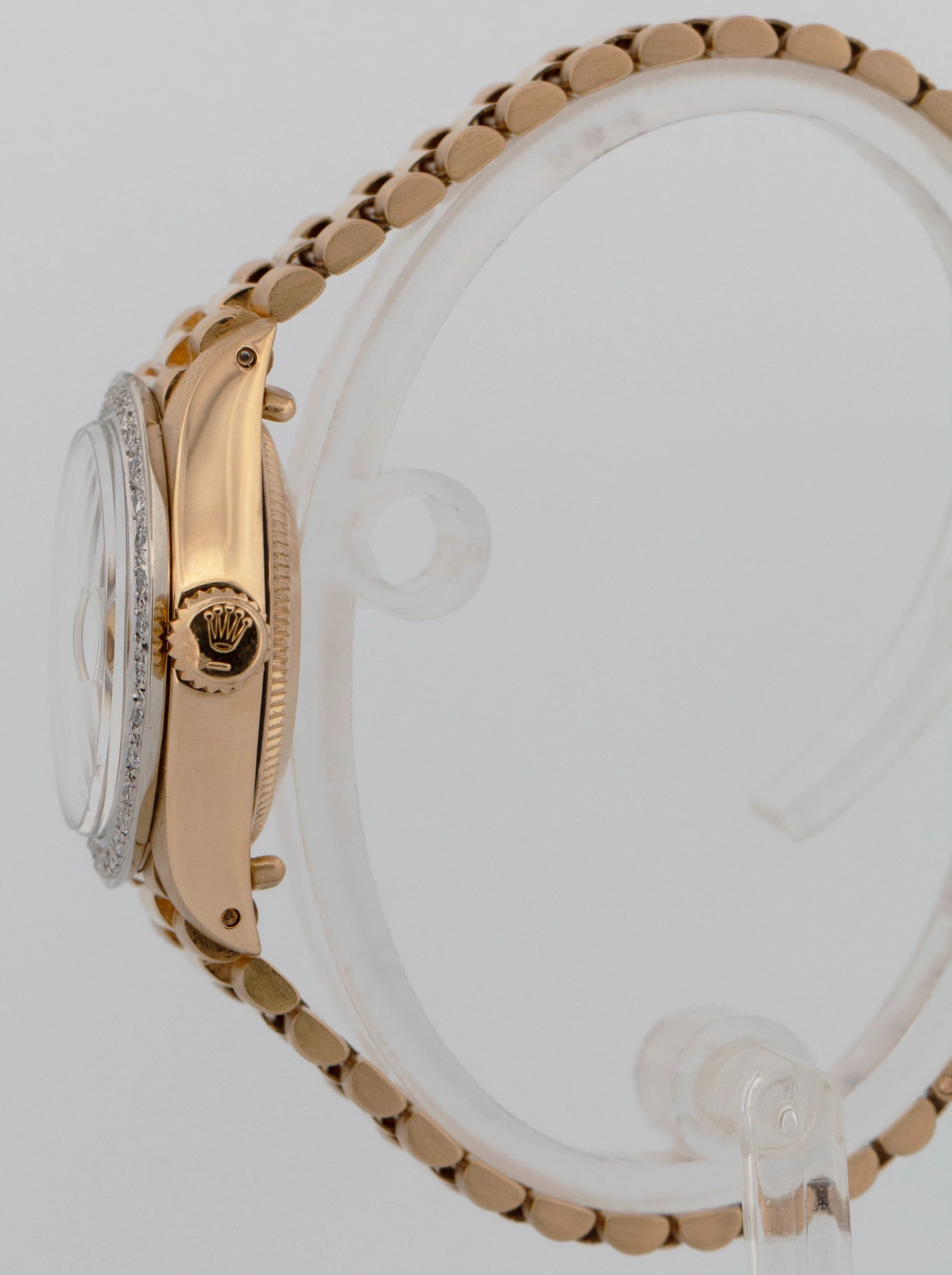 Rolex DateJust President 26mm DIAMOND BEZEL Champagne 18K Yellow Gold 6917 Watch - Image 3