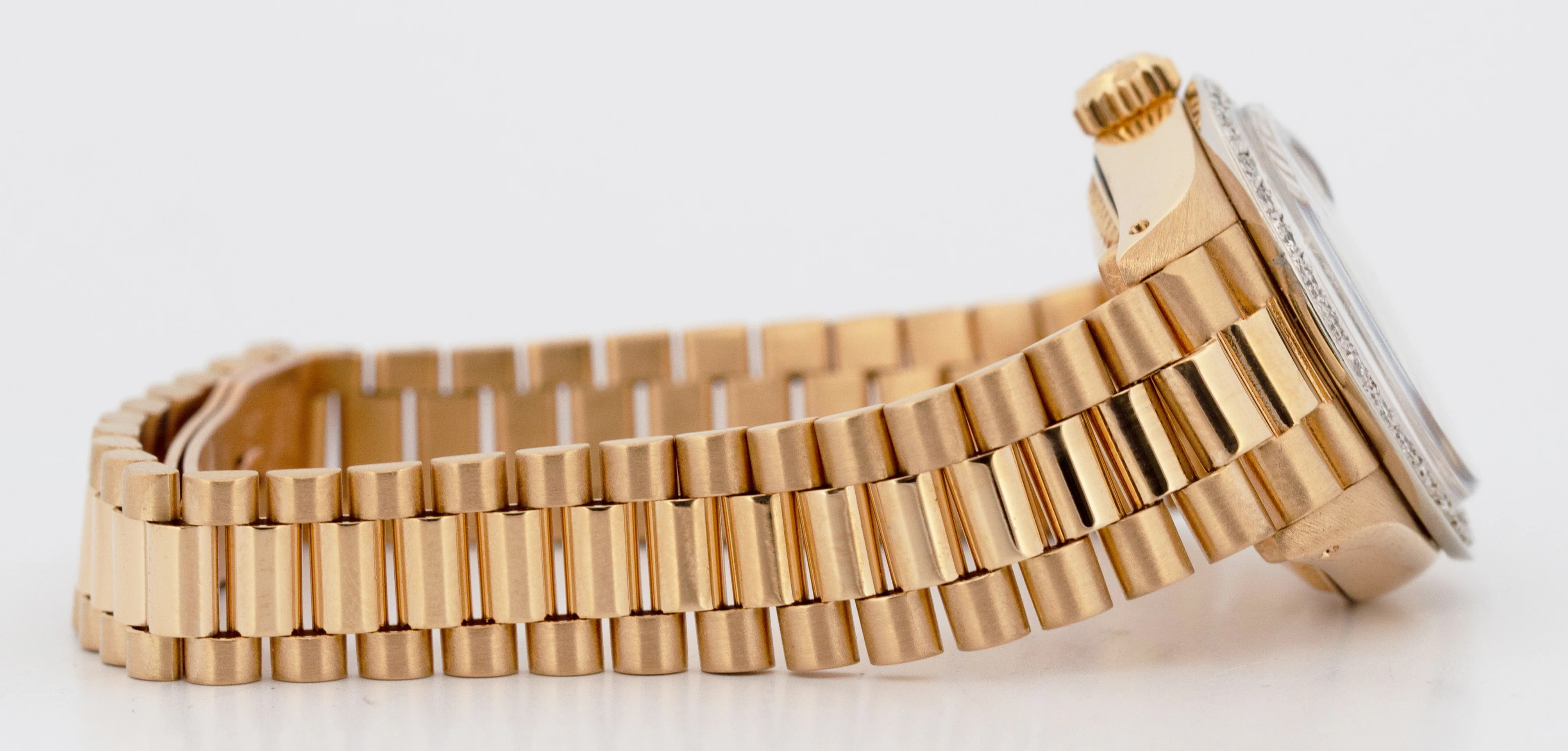 Rolex DateJust President 26mm DIAMOND BEZEL Champagne 18K Yellow Gold 6917 Watch - Image 7