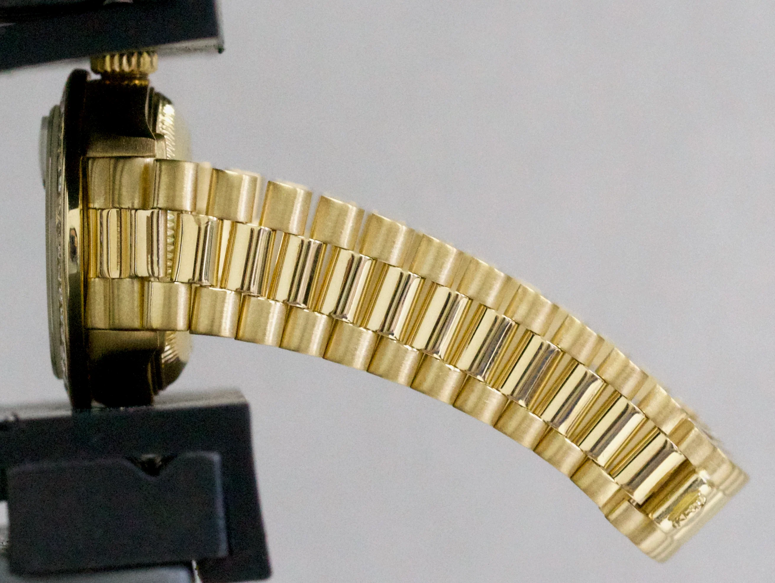 Rolex DateJust President CHAMPAGNE LINEN 18K Yellow Gold DIAMOND 26mm 69178 - Image 10