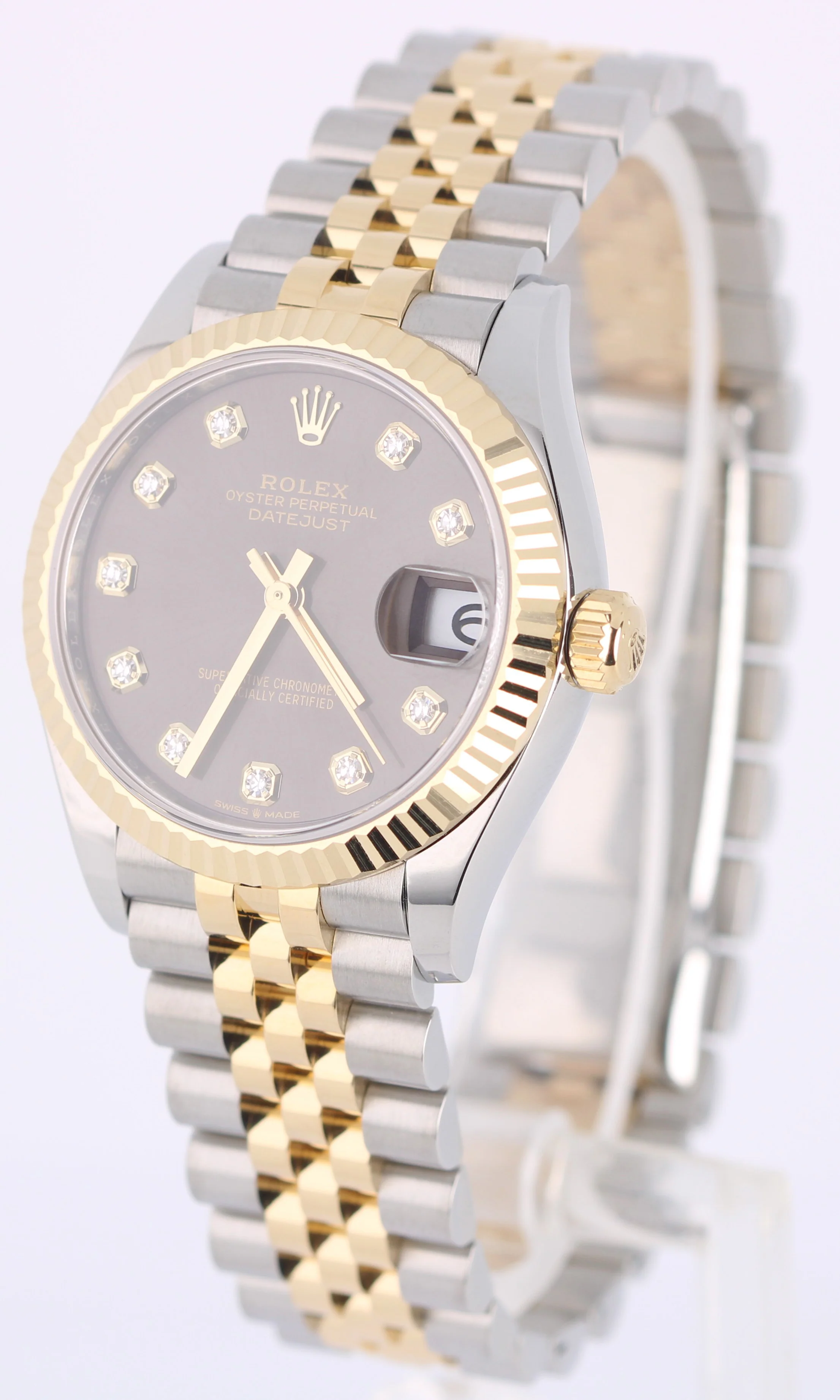 Rolex Datejust Two-Tone 18k Gold Steel Rhodium DIAMOND 31mm Jubilee 278273 Watch - Image 3