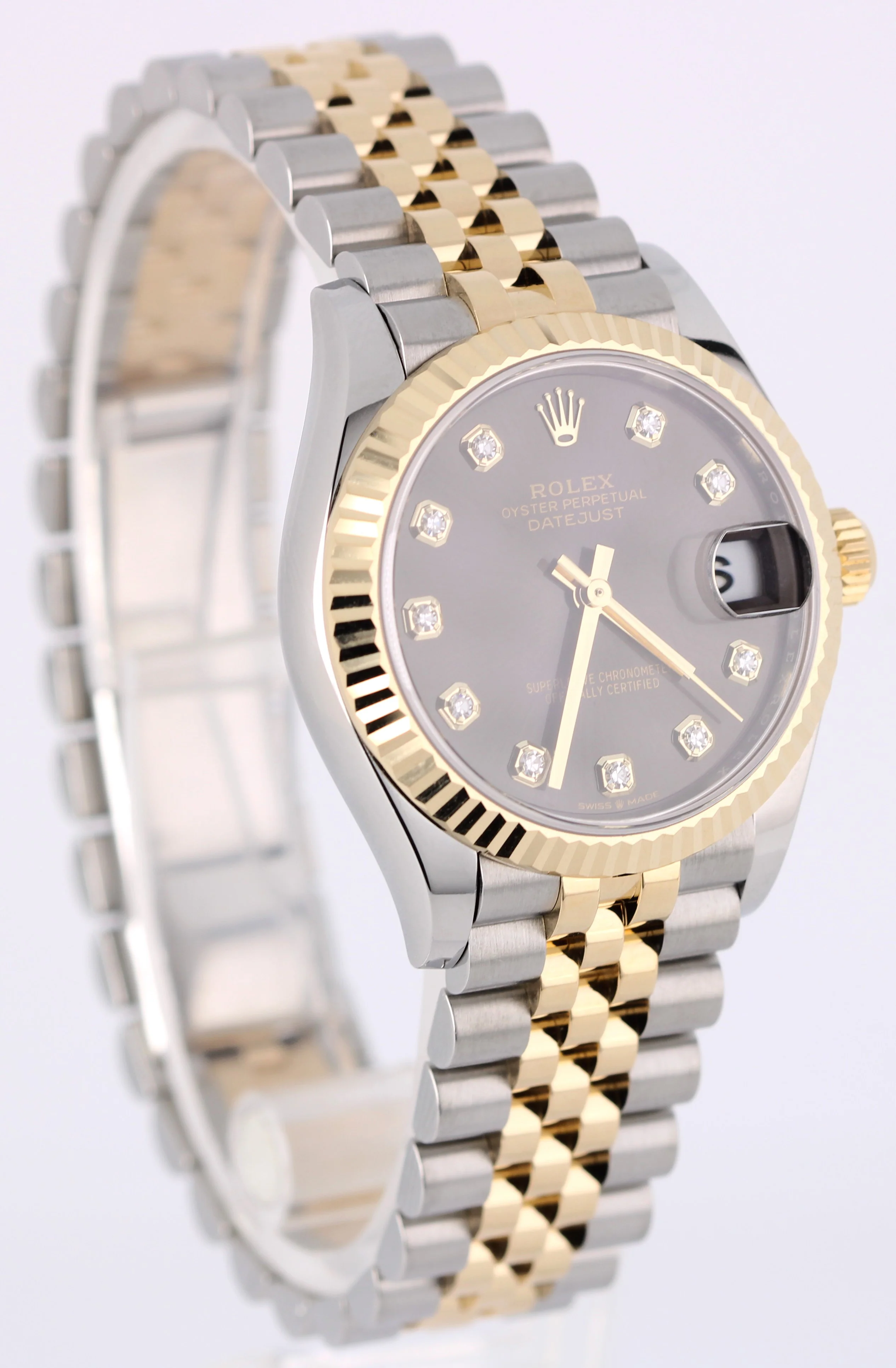 Rolex Datejust Two-Tone 18k Gold Steel Rhodium DIAMOND 31mm Jubilee 278273 Watch - Image 4