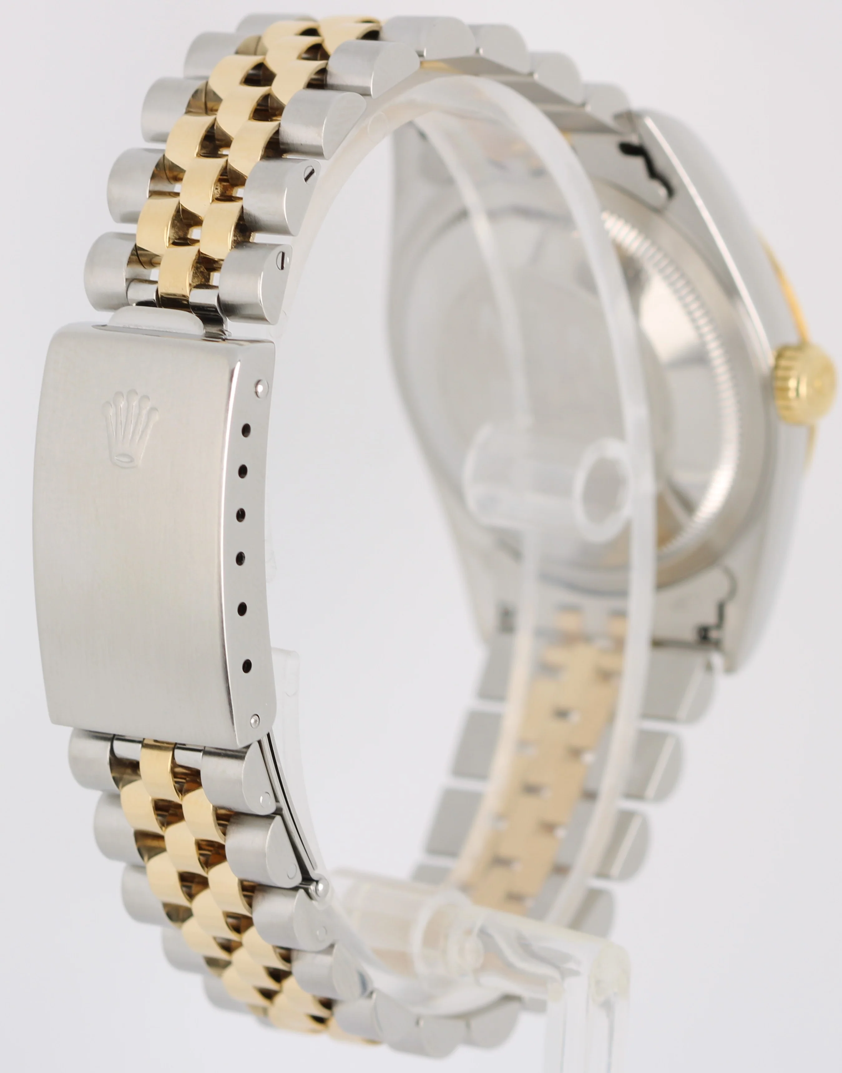 Rolex DateJust Two-Tone 18k Gold NO-HOLES Champagne DIAMOND 36mm 16233 Watch - Image 4