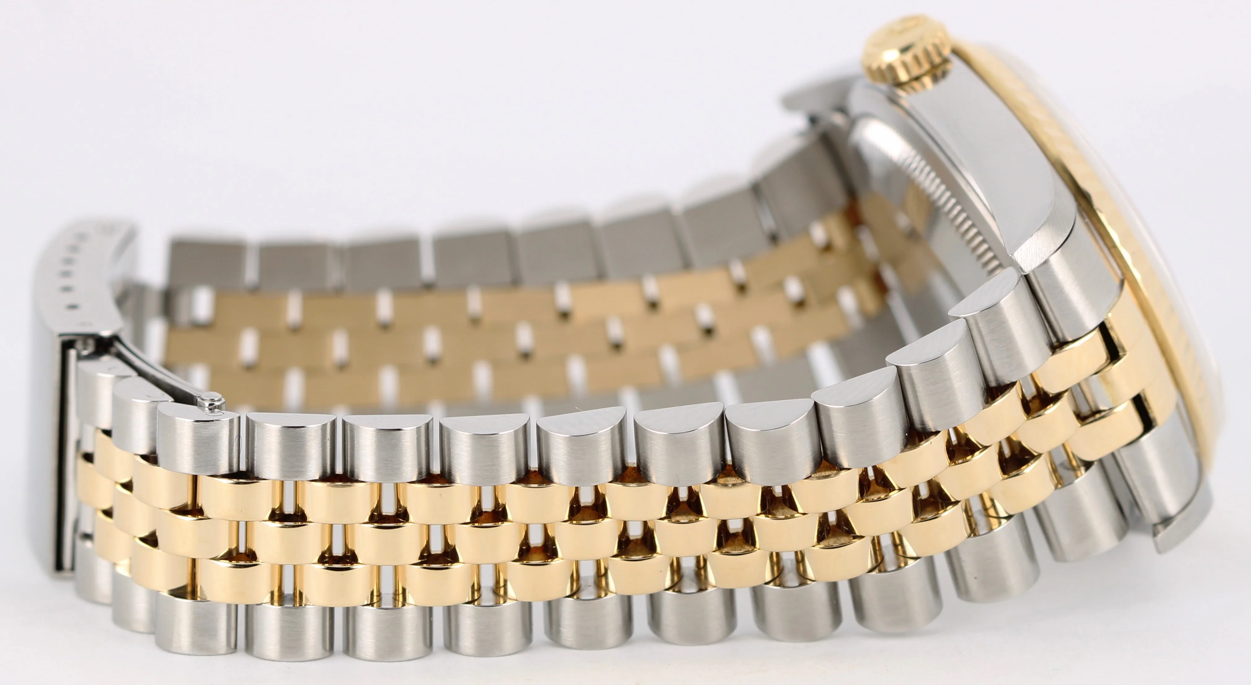 Rolex DateJust Two-Tone 18k Gold NO-HOLES Champagne DIAMOND 36mm 16233 Watch - Image 7