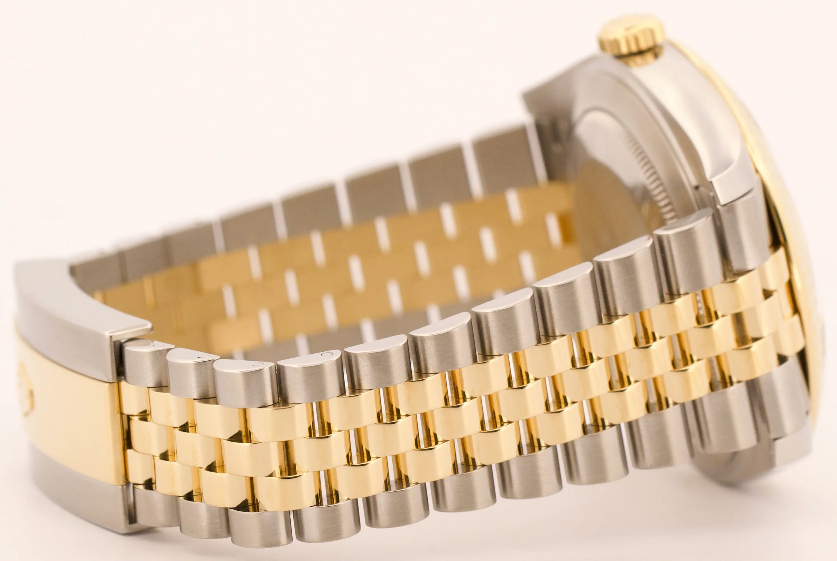 Rolex DateJust WHITE 41mm 18K Yellow Gold Fluted Steel JUBILEE 41mm 126333 BOX - Image 7
