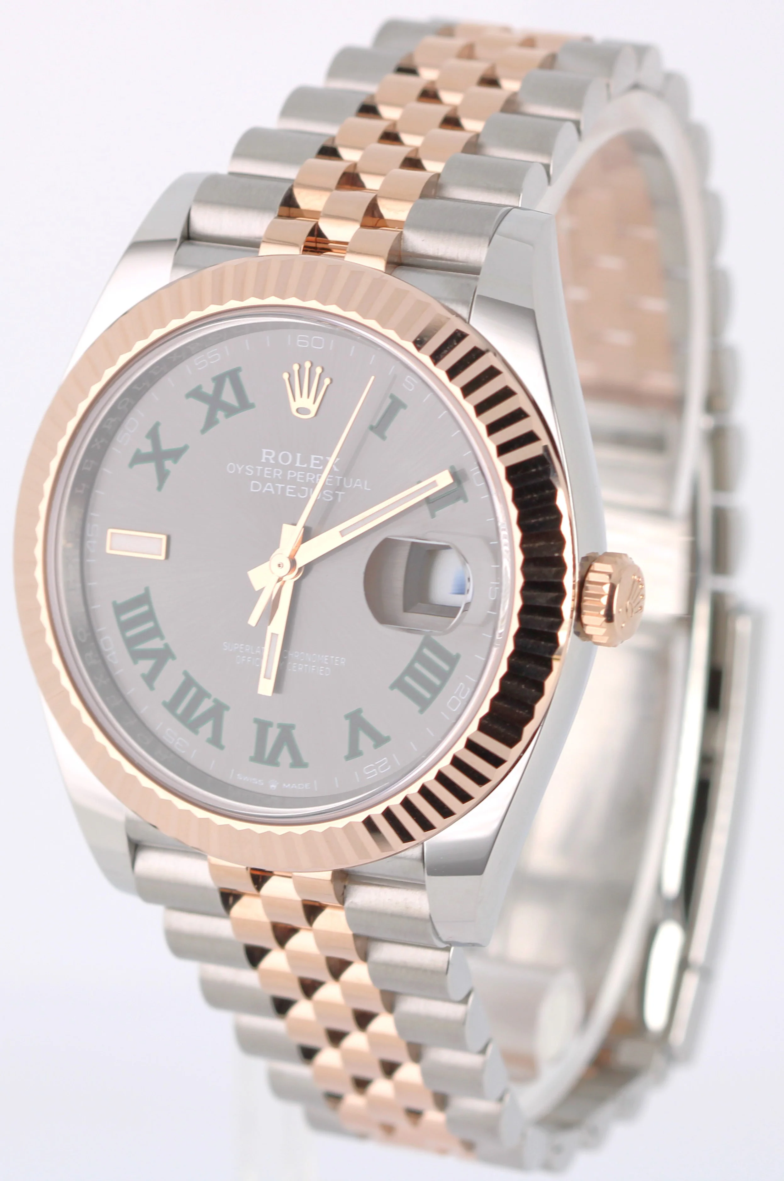 Rolex DateJust 41 Two-Tone 18k Rose Gold Steel WIMBLEDON Jubilee 126331 Watch - Image 3