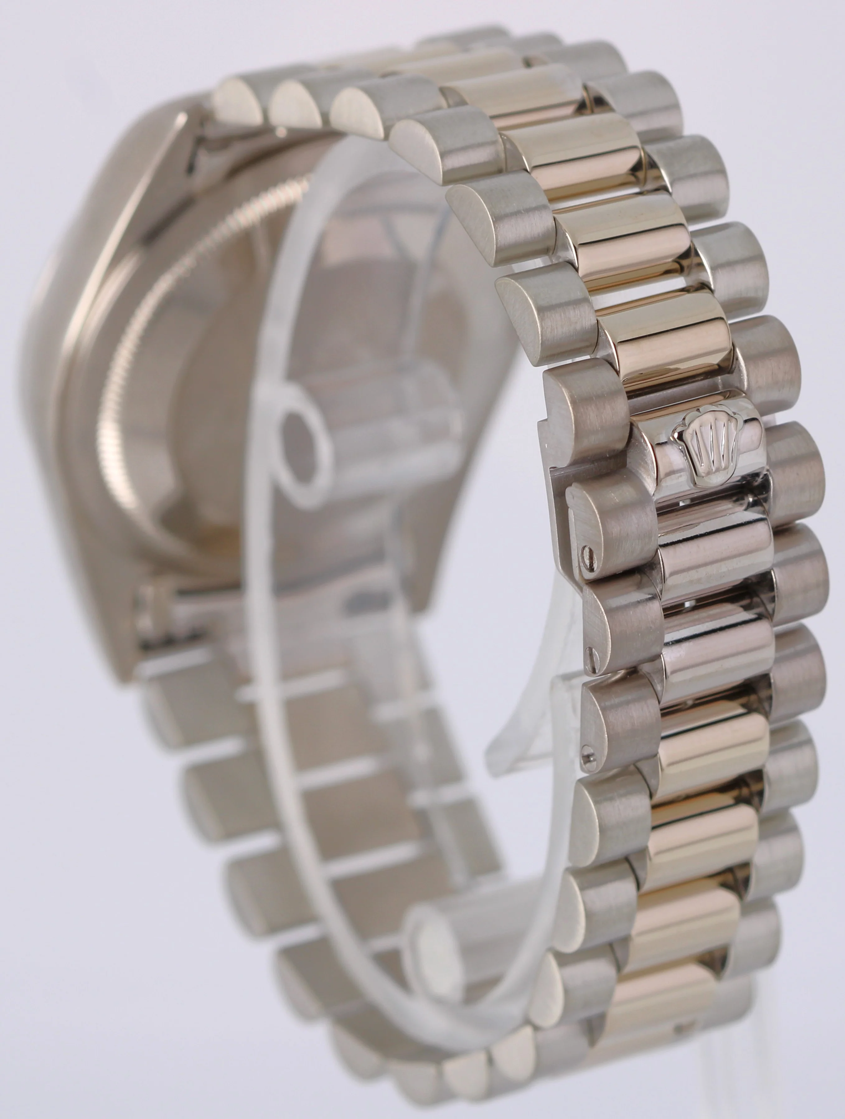 Rolex Day-Date President 18k White Gold Black DIAMOND 36mm Fluted 18239 Watch - Image 5