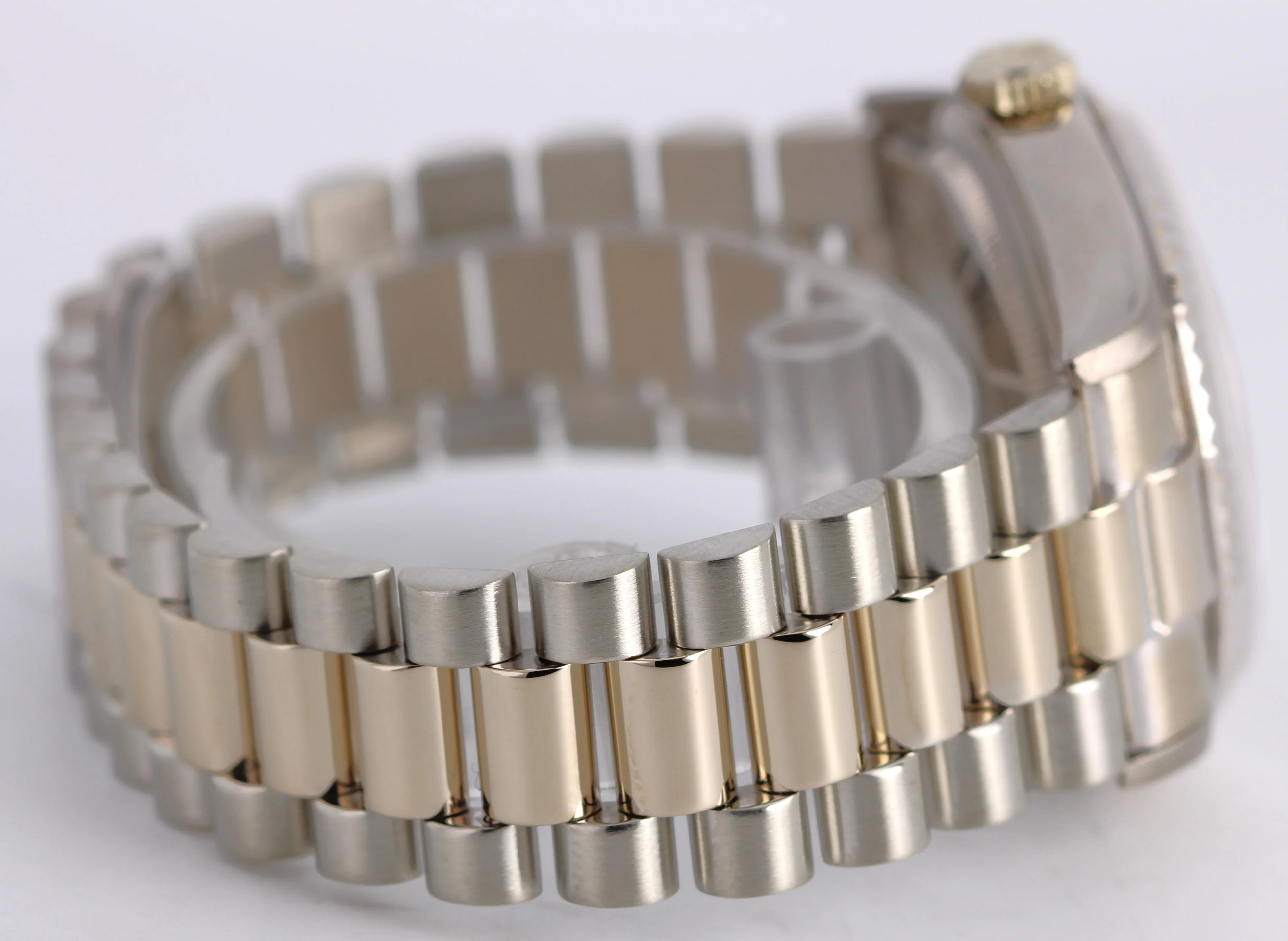 Rolex Day-Date President 18k White Gold Black DIAMOND 36mm Fluted 18239 Watch - Image 7