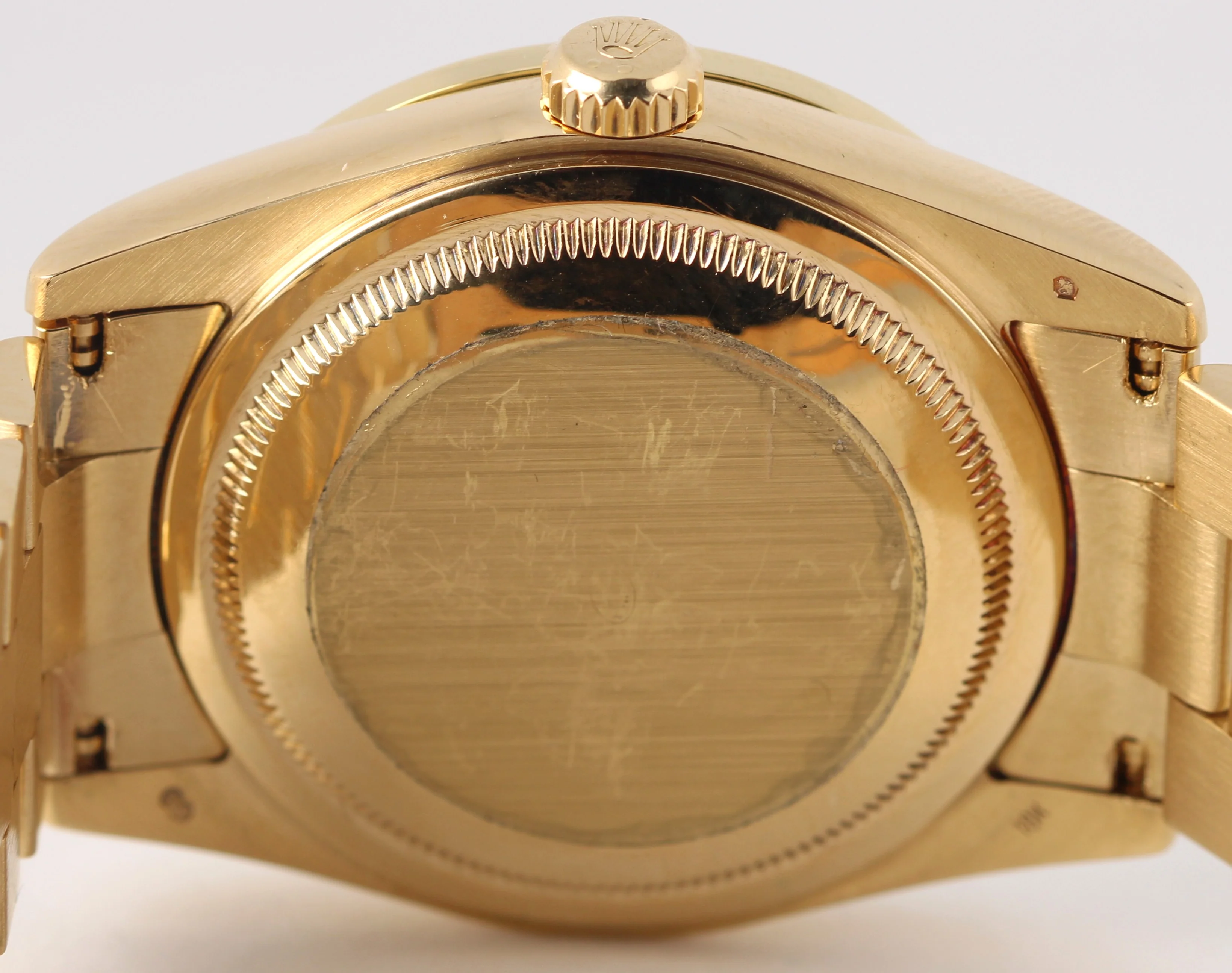 Rolex Day-Date PRESIDENT 18k Yellow Gold Black 36mm DIAMOND Bezel 118208 Watch - Image 10