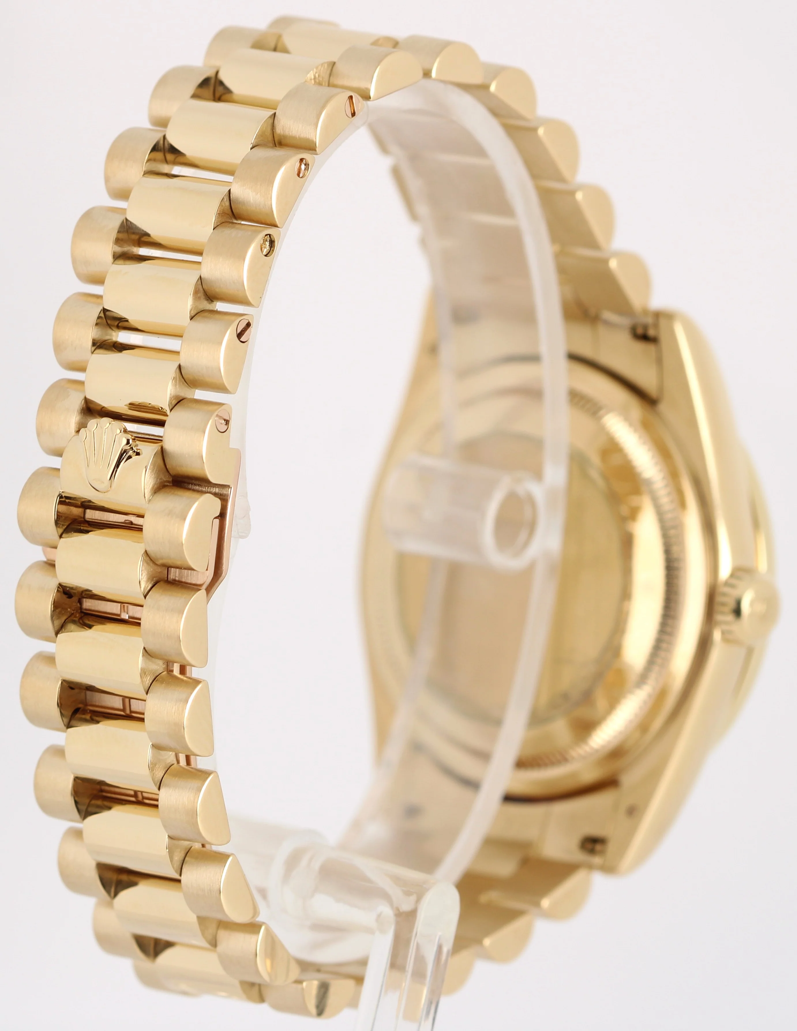 Rolex Day-Date PRESIDENT 18k Yellow Gold Black 36mm DIAMOND Bezel 118208 Watch - Image 5