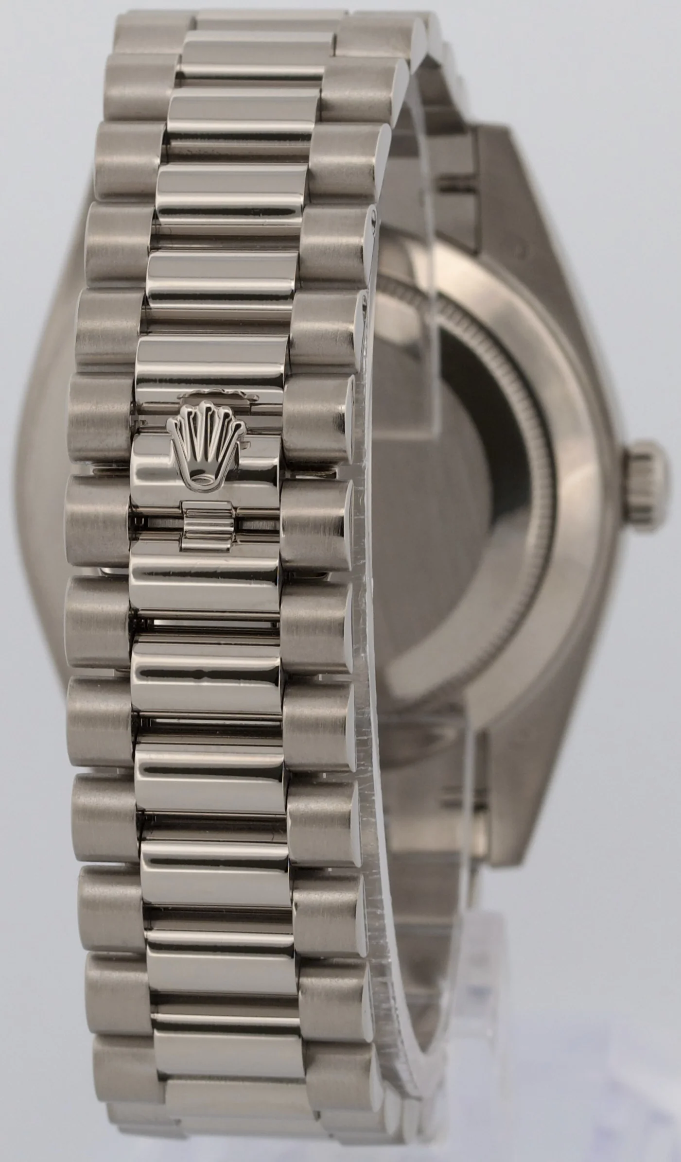 Rolex Day-Date President 40mm BLUE ROMAN 18K White Gold Fluted 228239 Watch - Image 6
