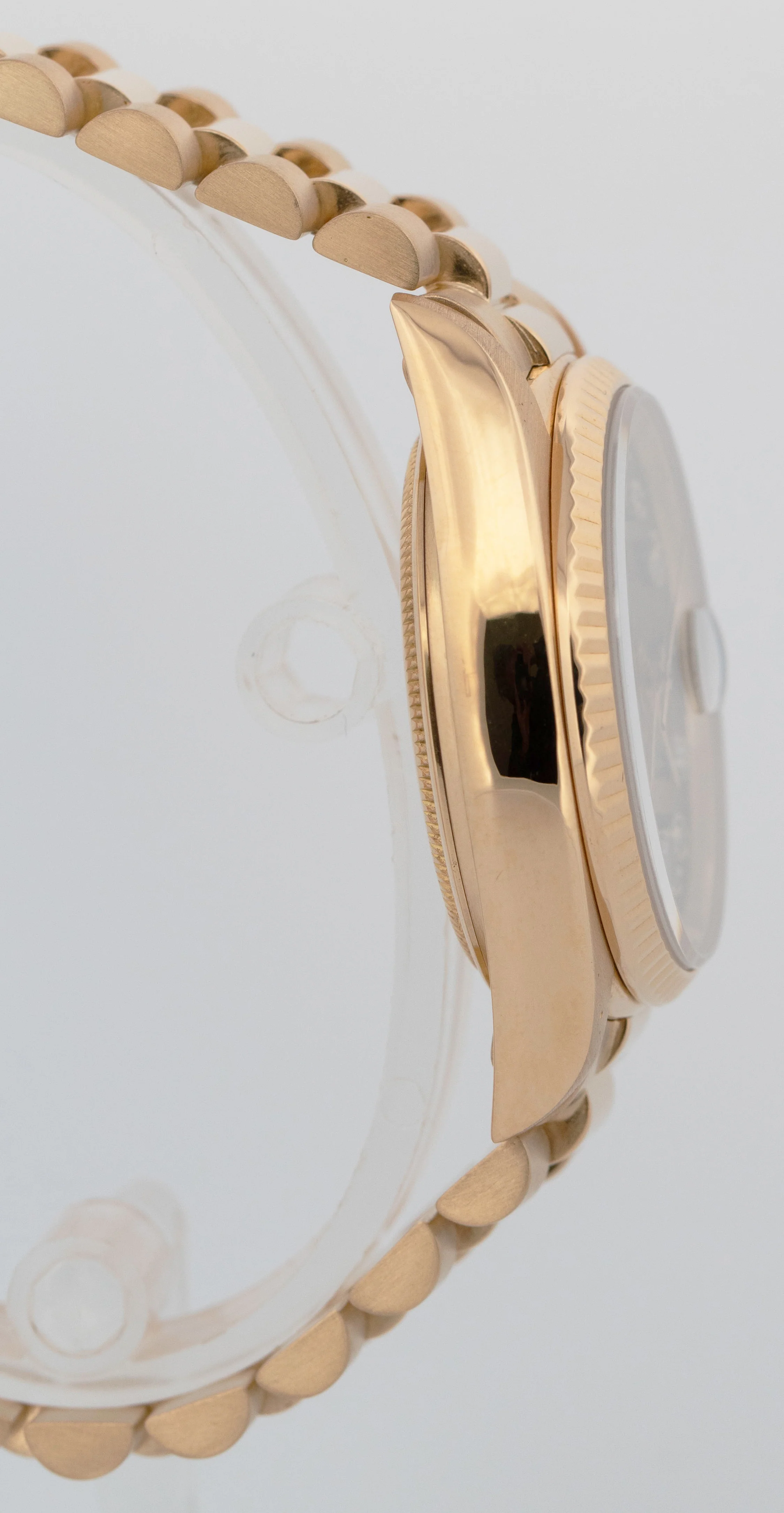 Rolex Day-Date President Black DIAMOND 36mm 18K Yellow Gold Fluted Watch 18038 - Image 3