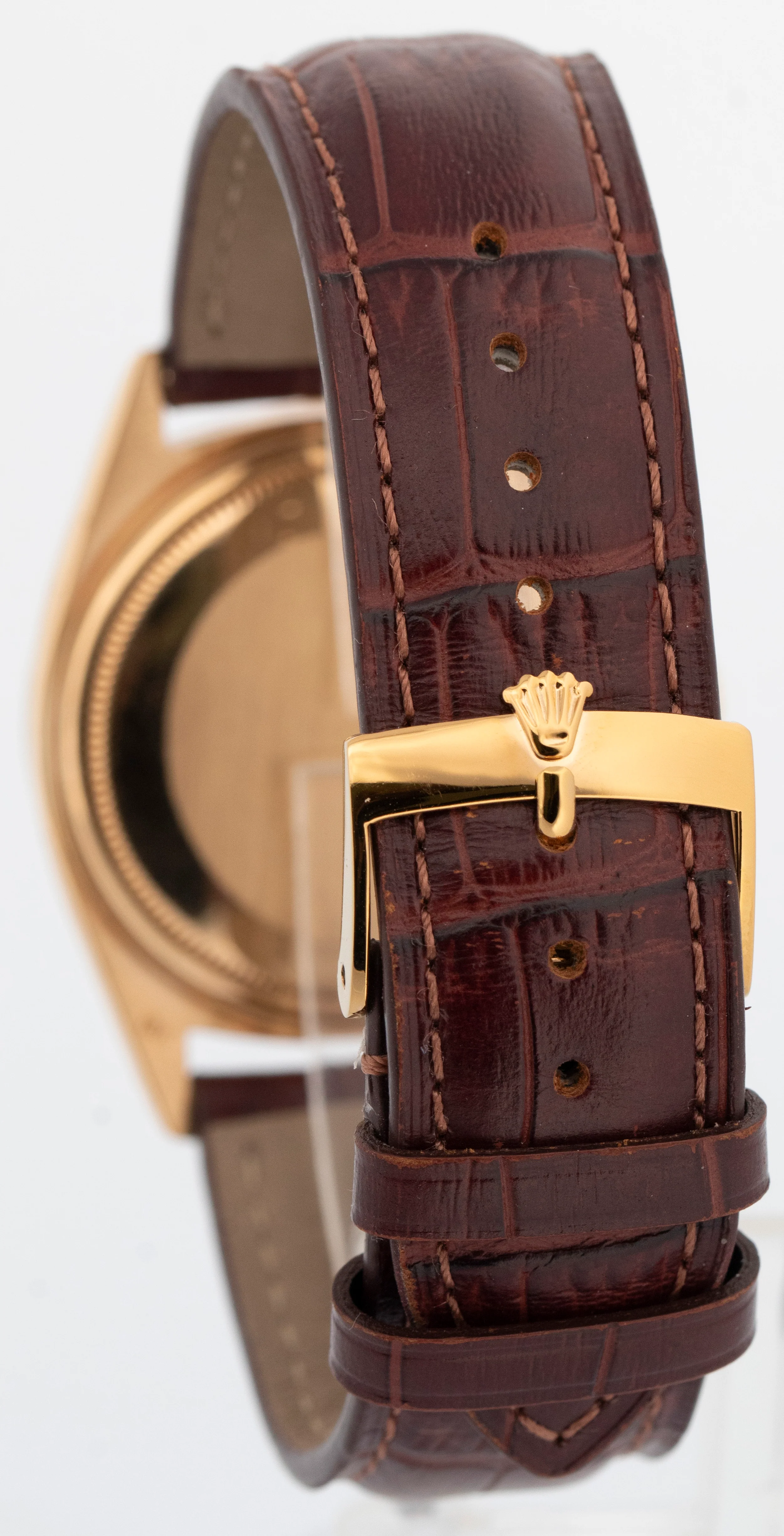 Rolex Day-Date President Black PATINA 18K Yellow Gold Fluted 36mm 1803 Watch - Image 5