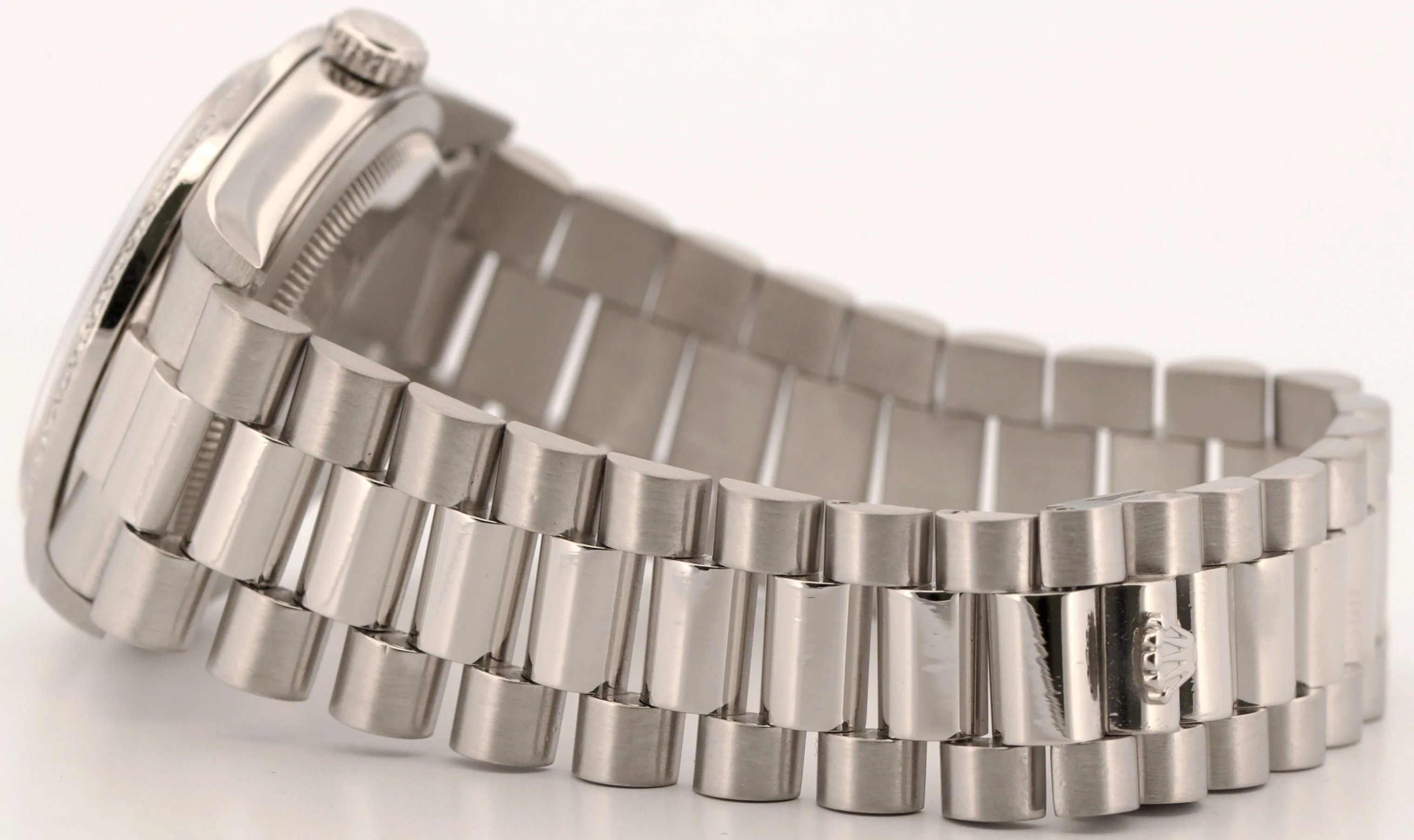 Rolex Day-Date President FACTORY SILVER DIAMOND 36mm 950 Platinum Watch 18346 - Image 7