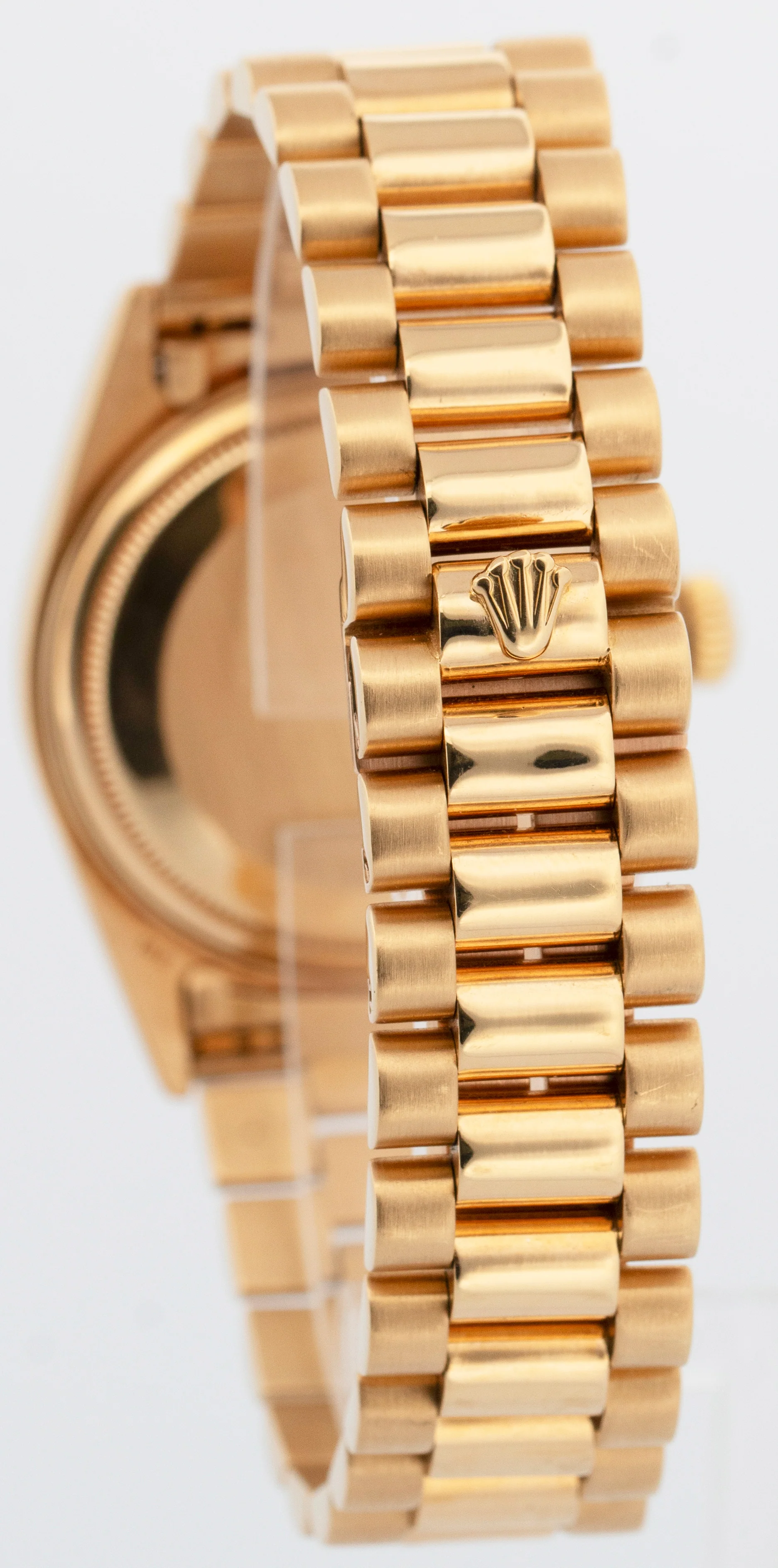 Rolex Day-Date President Green DIAMOND 36mm 18K Yellow Gold Fluted Watch 18038 - Image 4