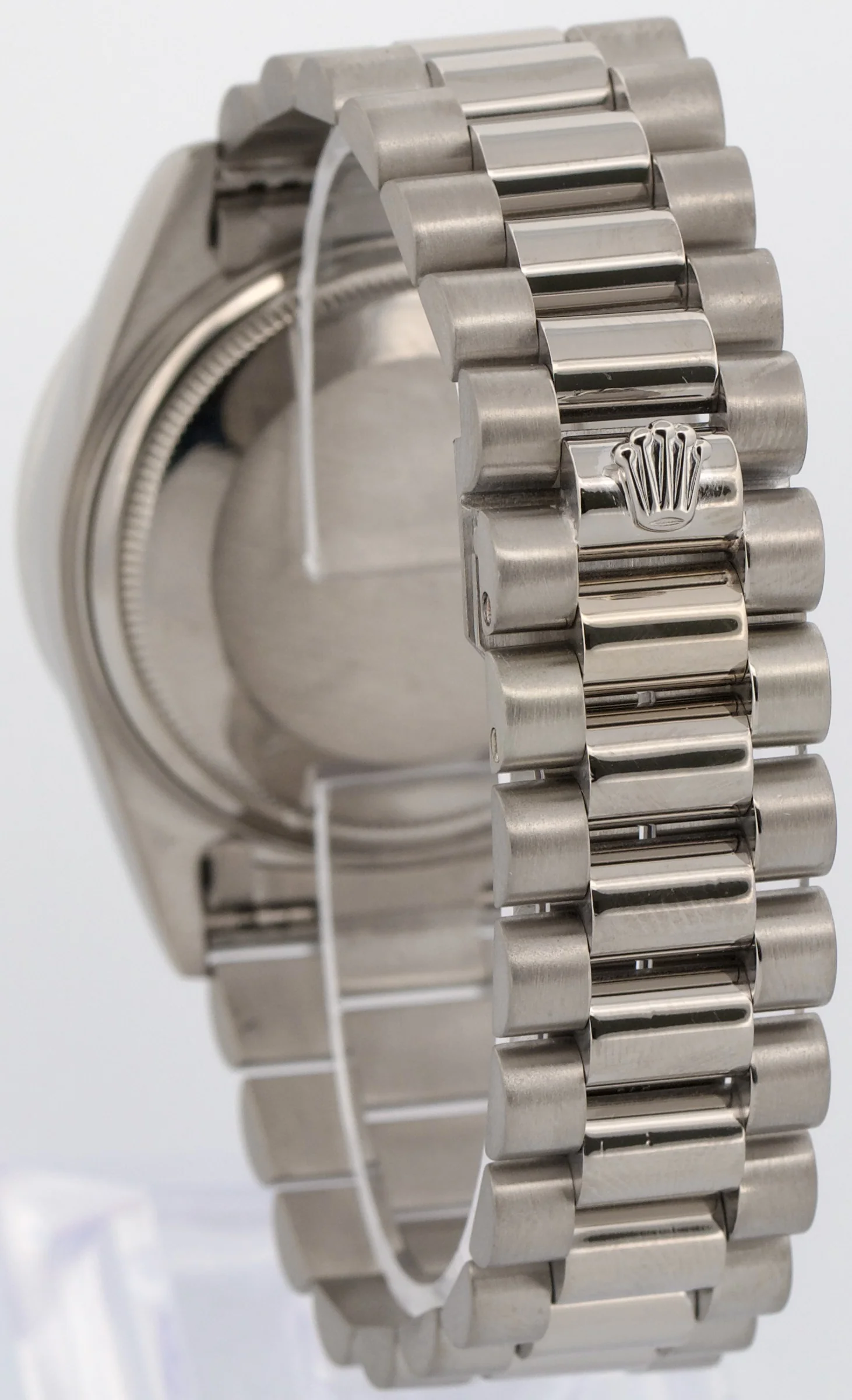 Rolex Day-Date President Silver FACTORY DIAMOND BEZEL 36mm 18K White Gold 18049 - Image 5