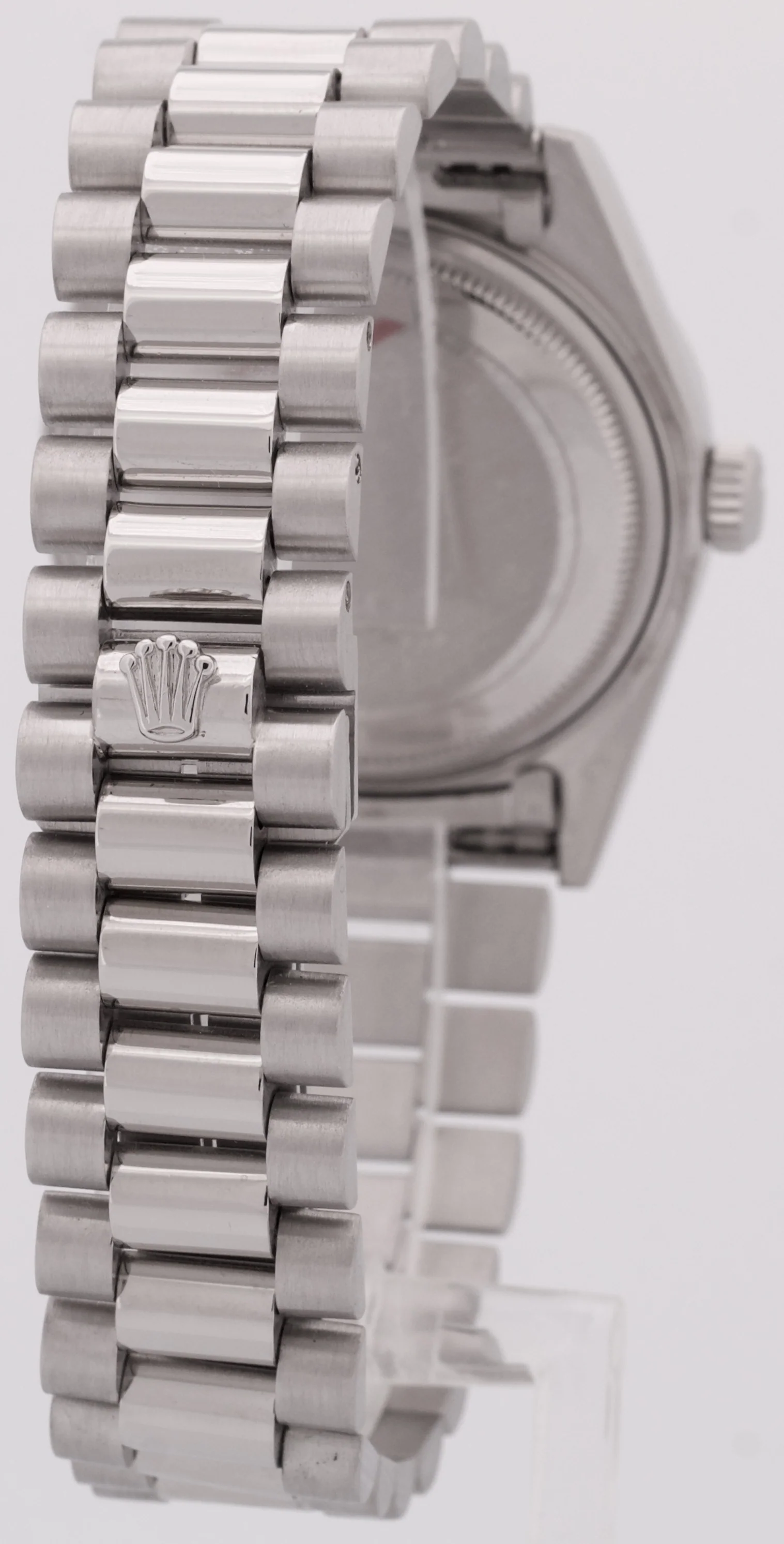 Rolex Day-Date President Silver FACTORY DIAMOND BEZEL 36mm 950 Platinum 18046 - Image 6