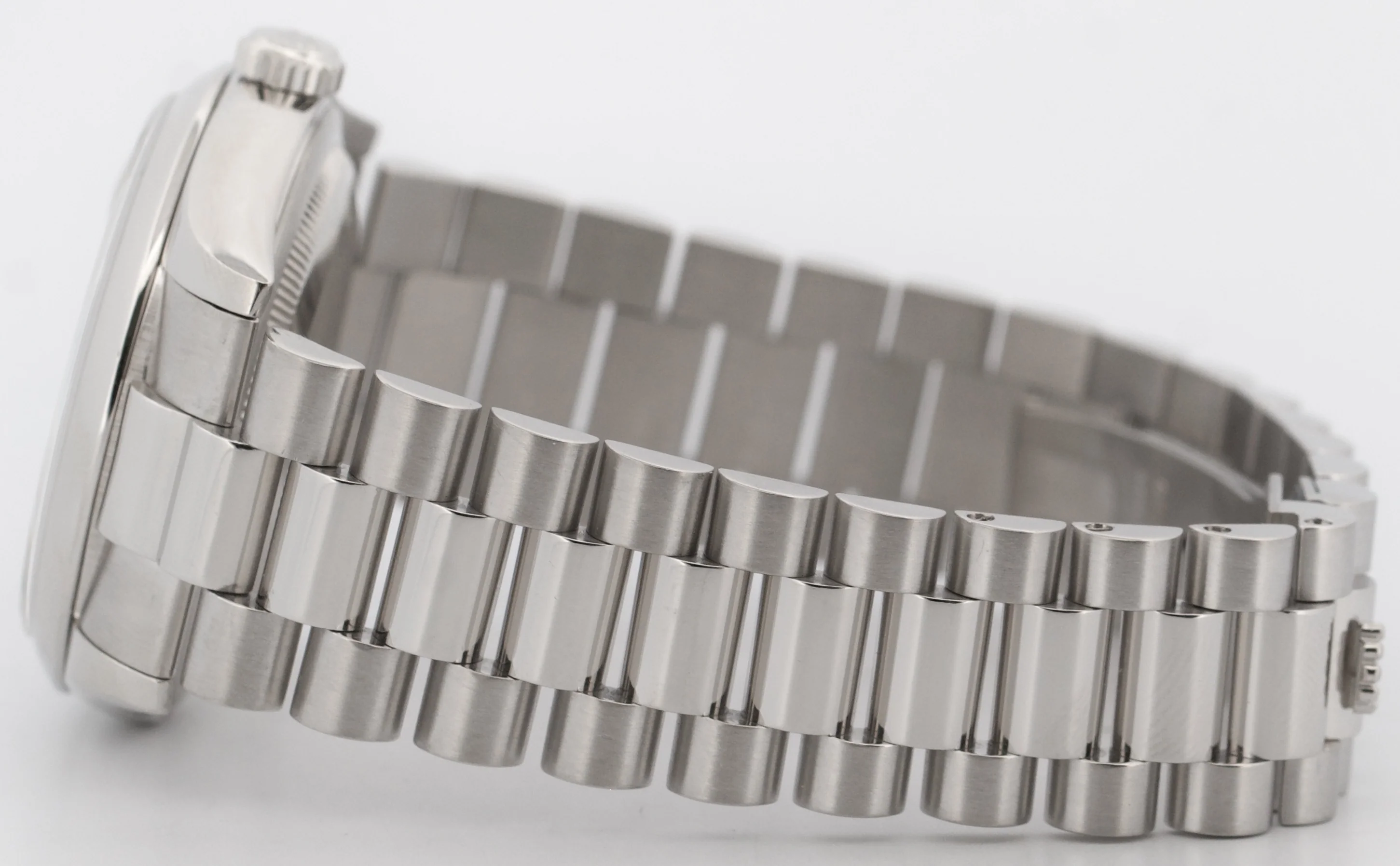 Rolex Day-Date Presidential 36mm SILVER ROMAN 950 Platinum 118206 Watch BOX - Image 7