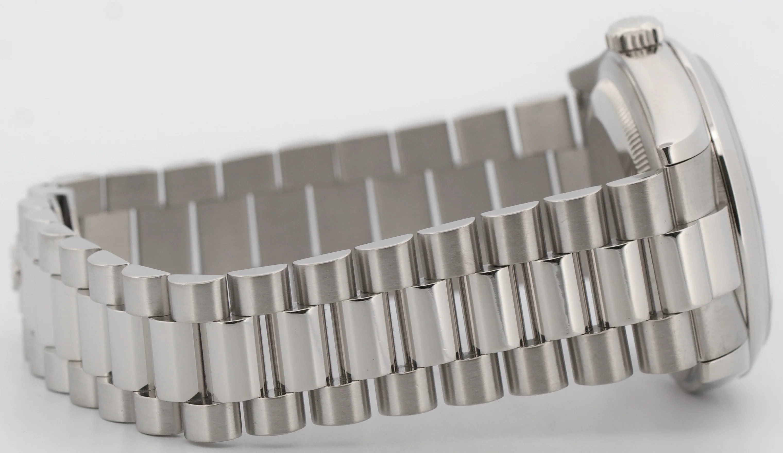 Rolex Day-Date Presidential 36mm SILVER ROMAN 950 Platinum 118206 Watch BOX - Image 8