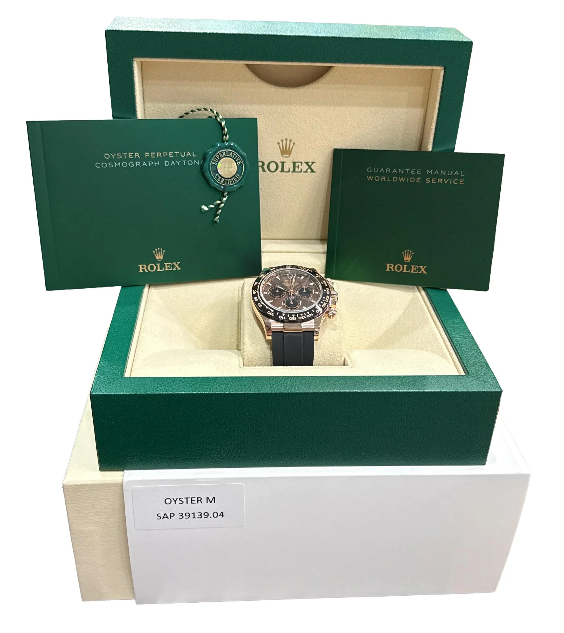 Rolex Daytona CHOCOLATE 18K Everose Gold 40mm Oysterflex Watch 116515 LN BOX - Image 2