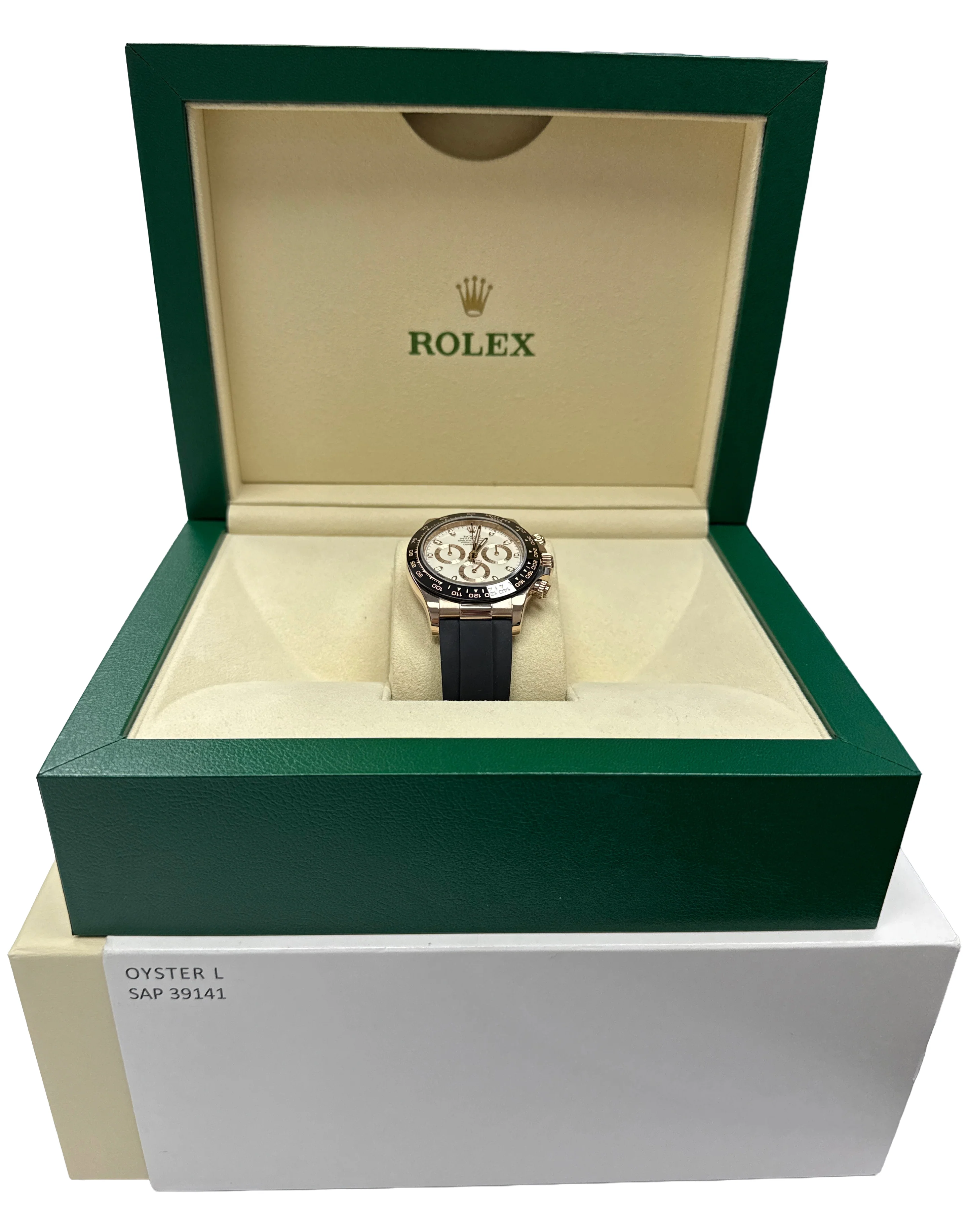 Oysterflex Rolex Daytona Cosmograph 18k Rose Gold IVORY 40mm Ceramic 116515 BOX - Image 2