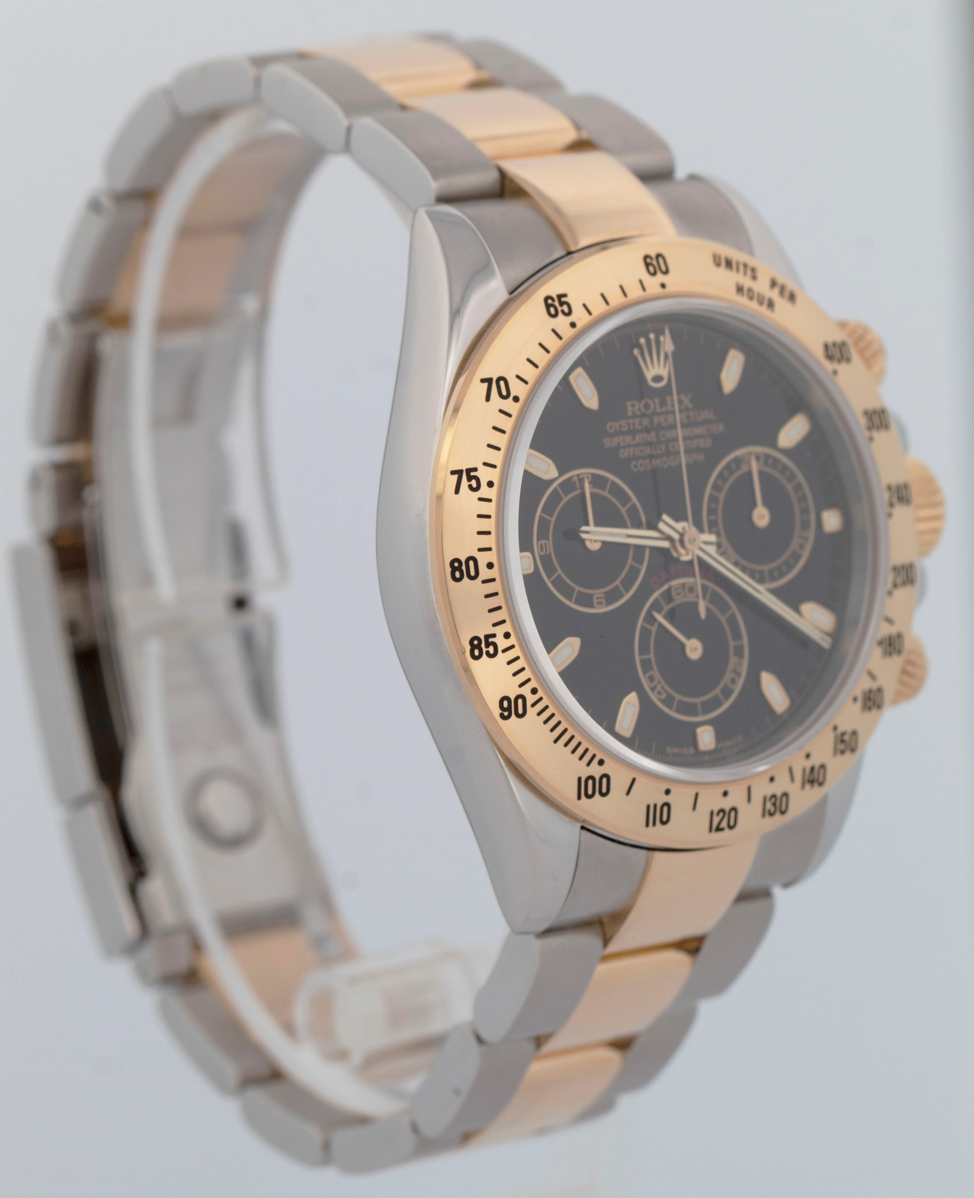 Rolex Daytona Cosmograph 40mm Black Two-Tone 18K Yellow Gold Steel Watch 116523 - Image 4