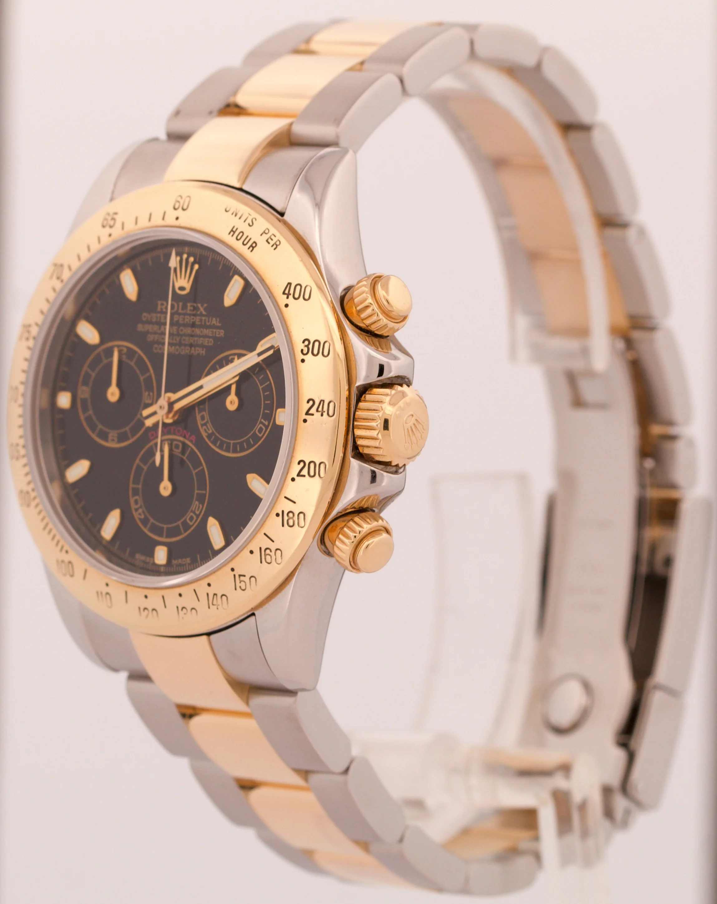 Rolex Daytona Cosmograph 40mm BLACK Two-Tone Steel 18K Yellow Gold Watch 116523 - Image 3