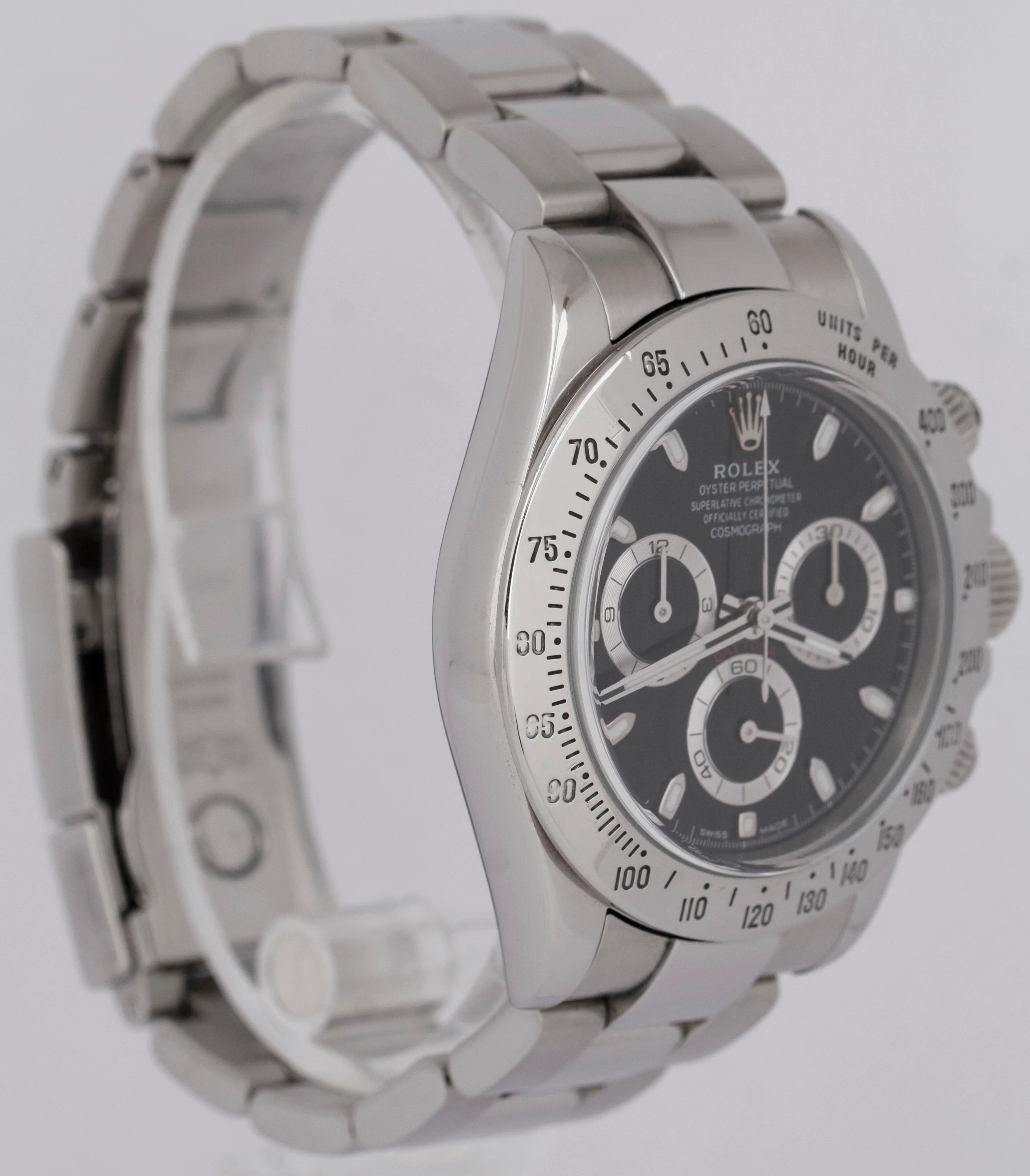 Rolex Daytona Cosmograph BLACK 40mm Stainless Steel Oyster 116520 Watch - Image 4