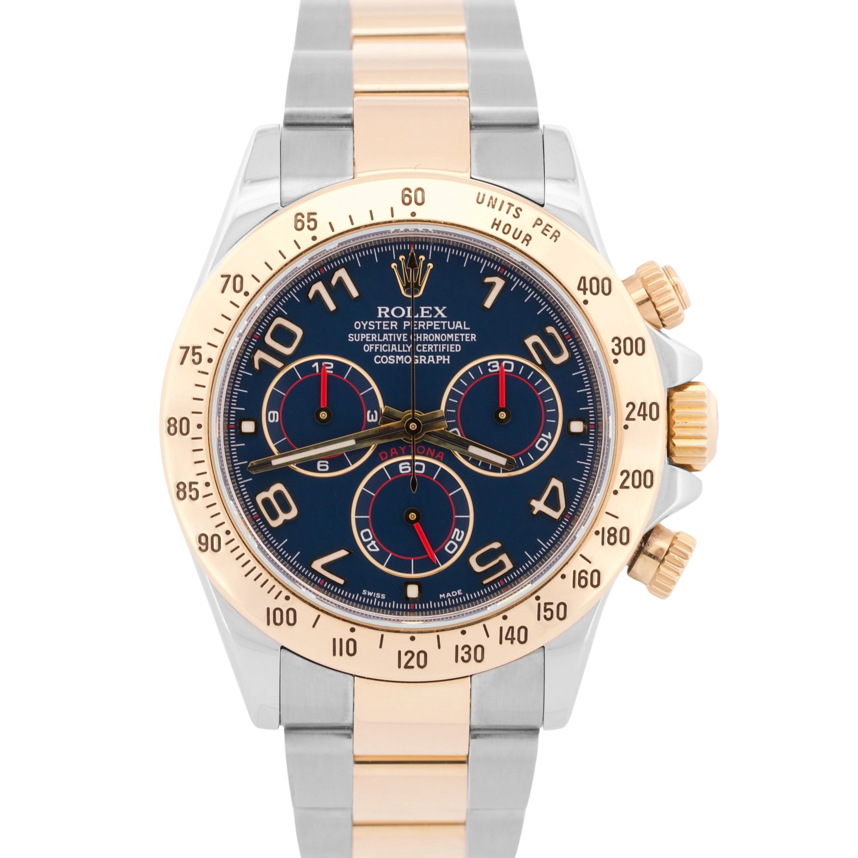 Rolex Daytona Cosmograph BLUE RACING 18K Yellow Gold Two-Tone Stainless 116523