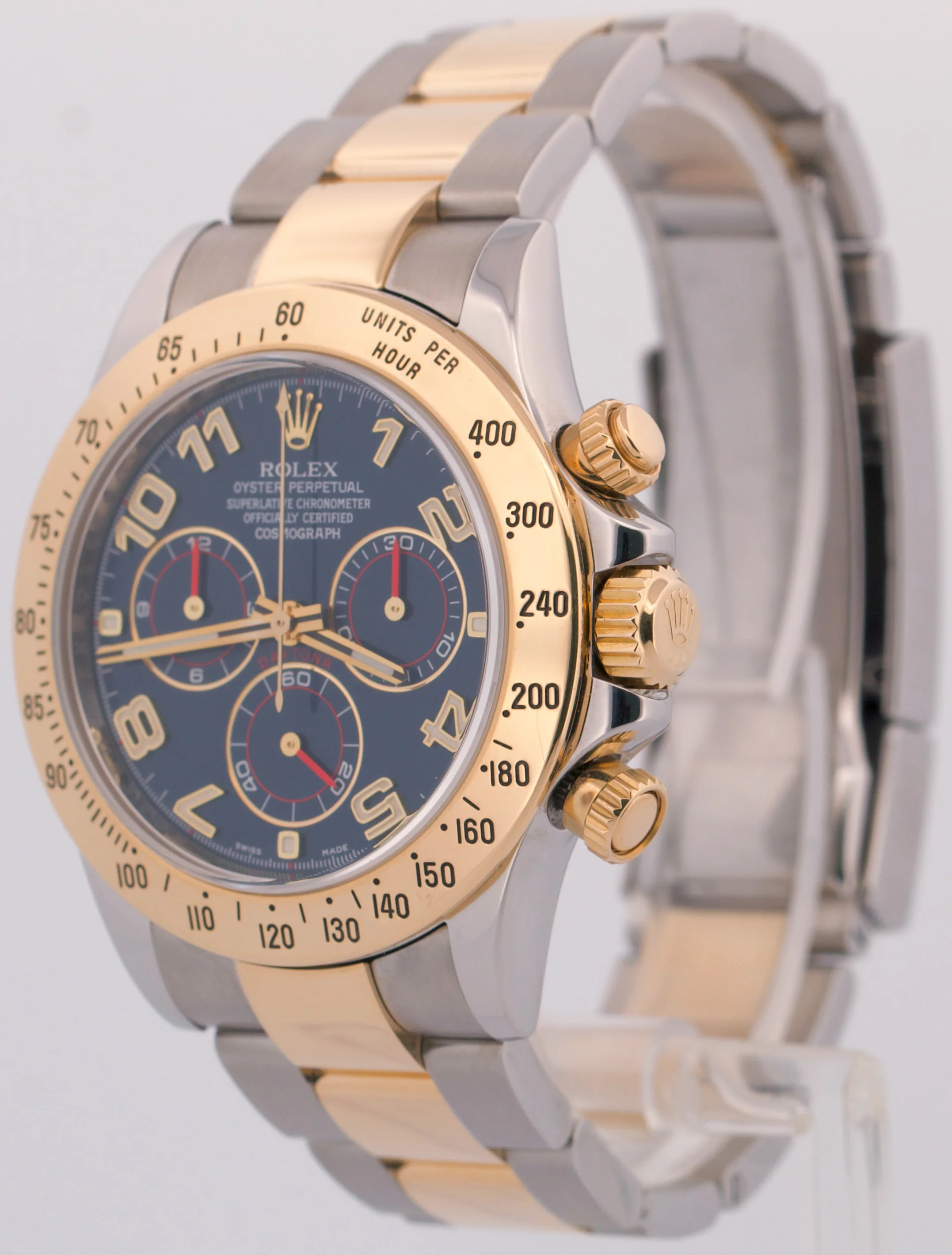 Rolex Daytona Cosmograph BLUE RACING 18K Yellow Gold Two-Tone Stainless 116523 - Image 3