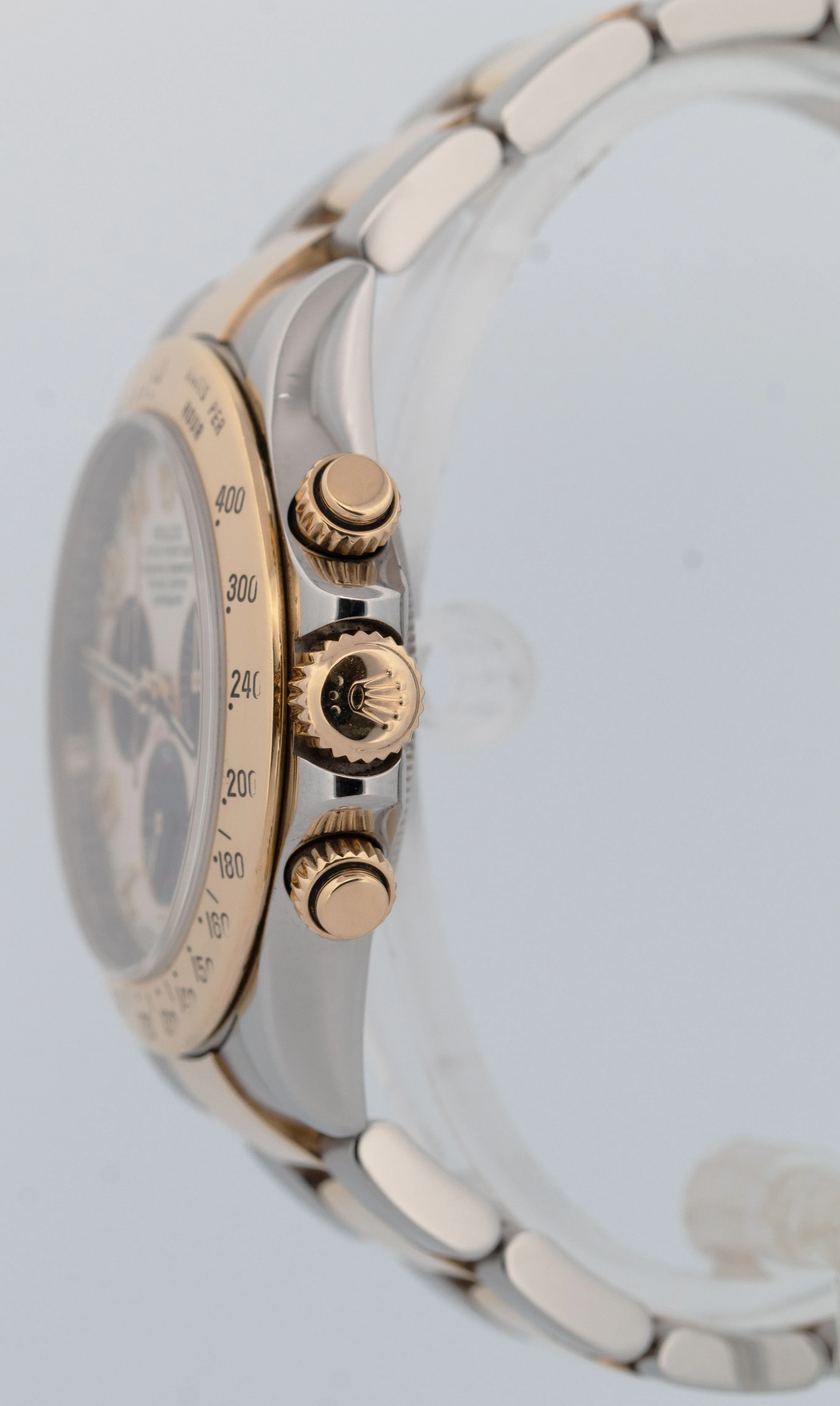 Rolex Daytona Cosmograph IVORY RACING 116523 18K Gold Steel Two-Tone Panda Watch - Image 3
