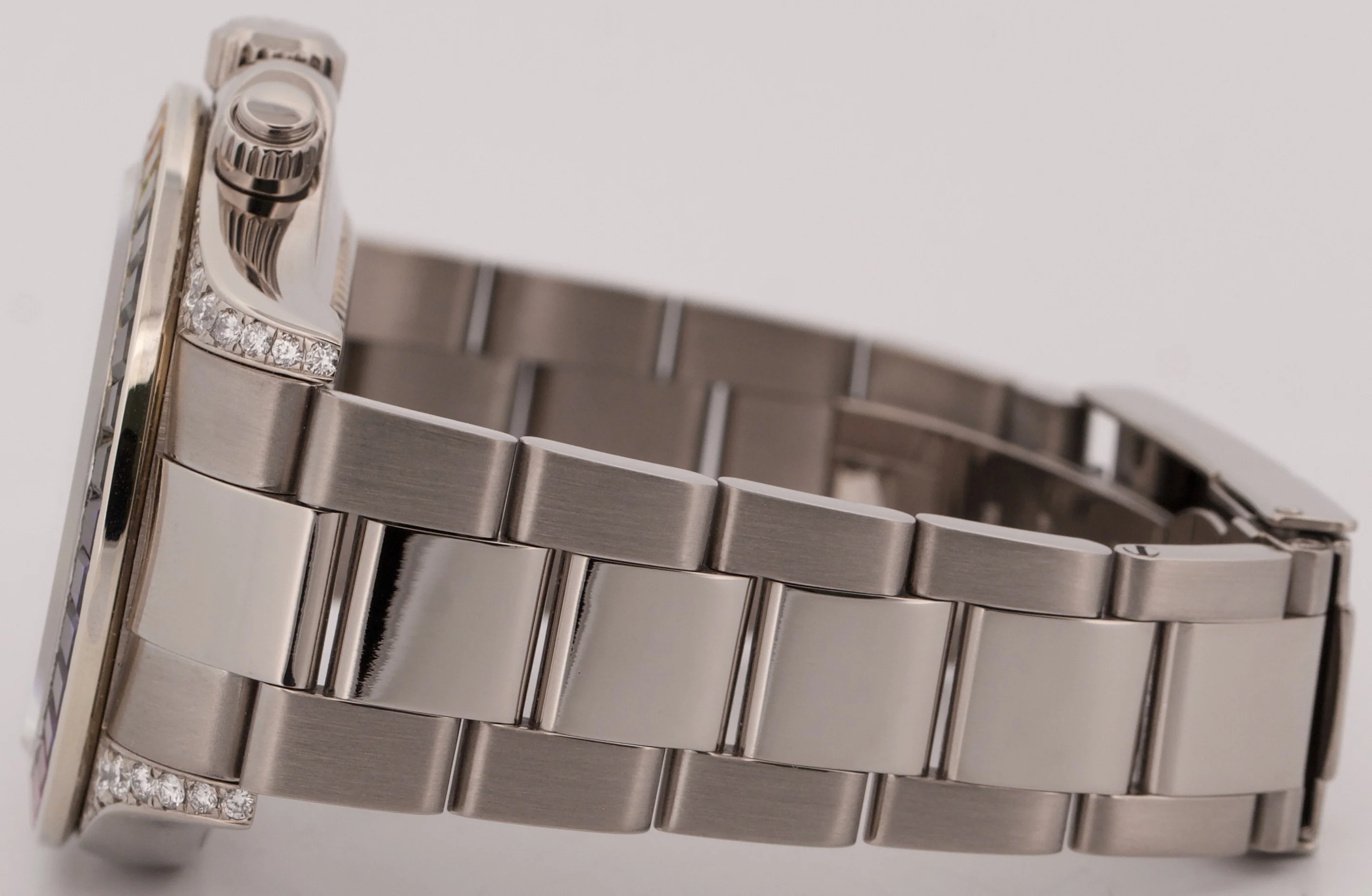 Rolex Daytona Cosmograph RAINBOW PAVE DIAMOND 18K White Gold Watch 116509 BOX - Image 6