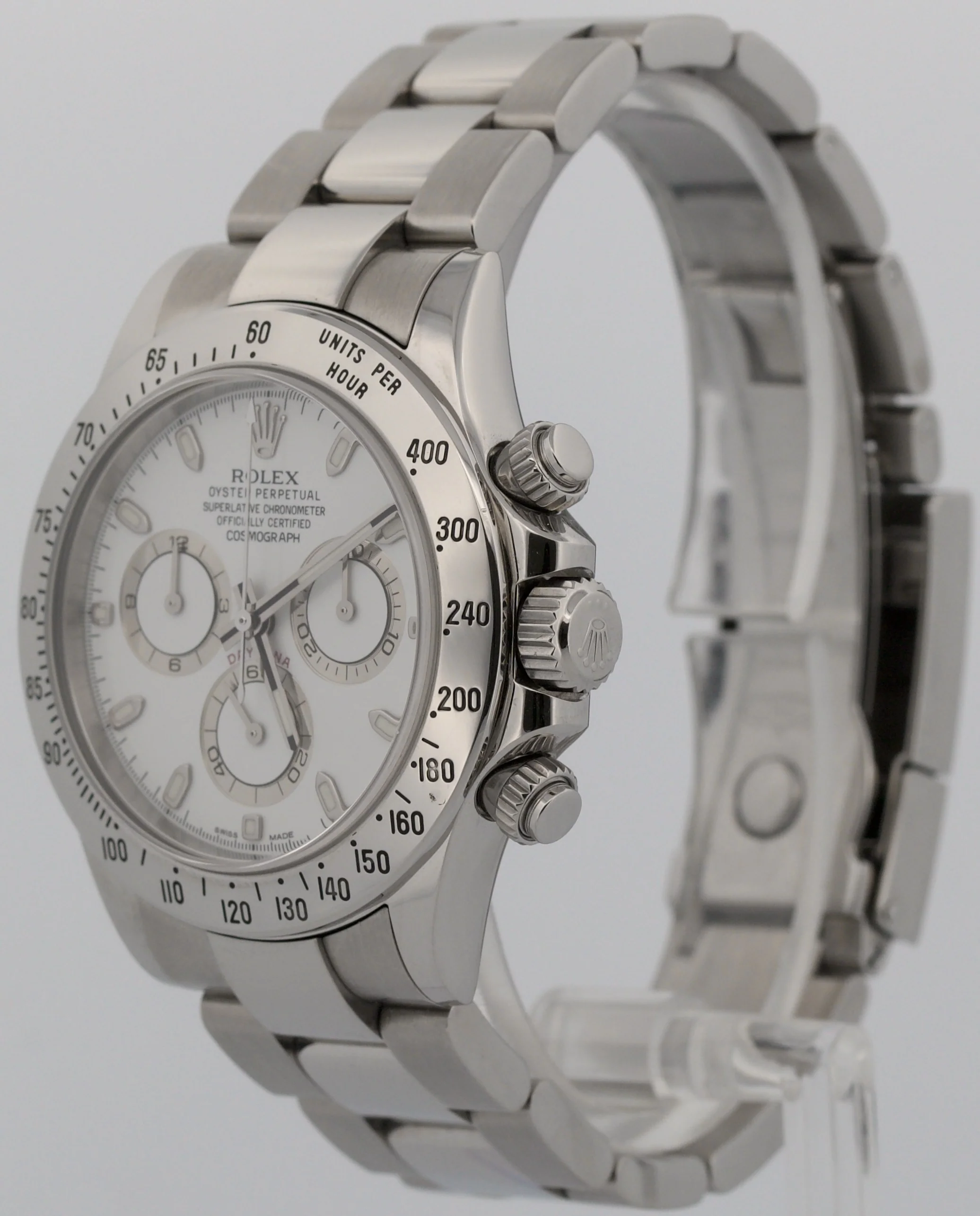 Rolex Daytona Cosmograph WHITE Stainless Steel APH DIAL Chronograph 40mm 116520 - Image 3