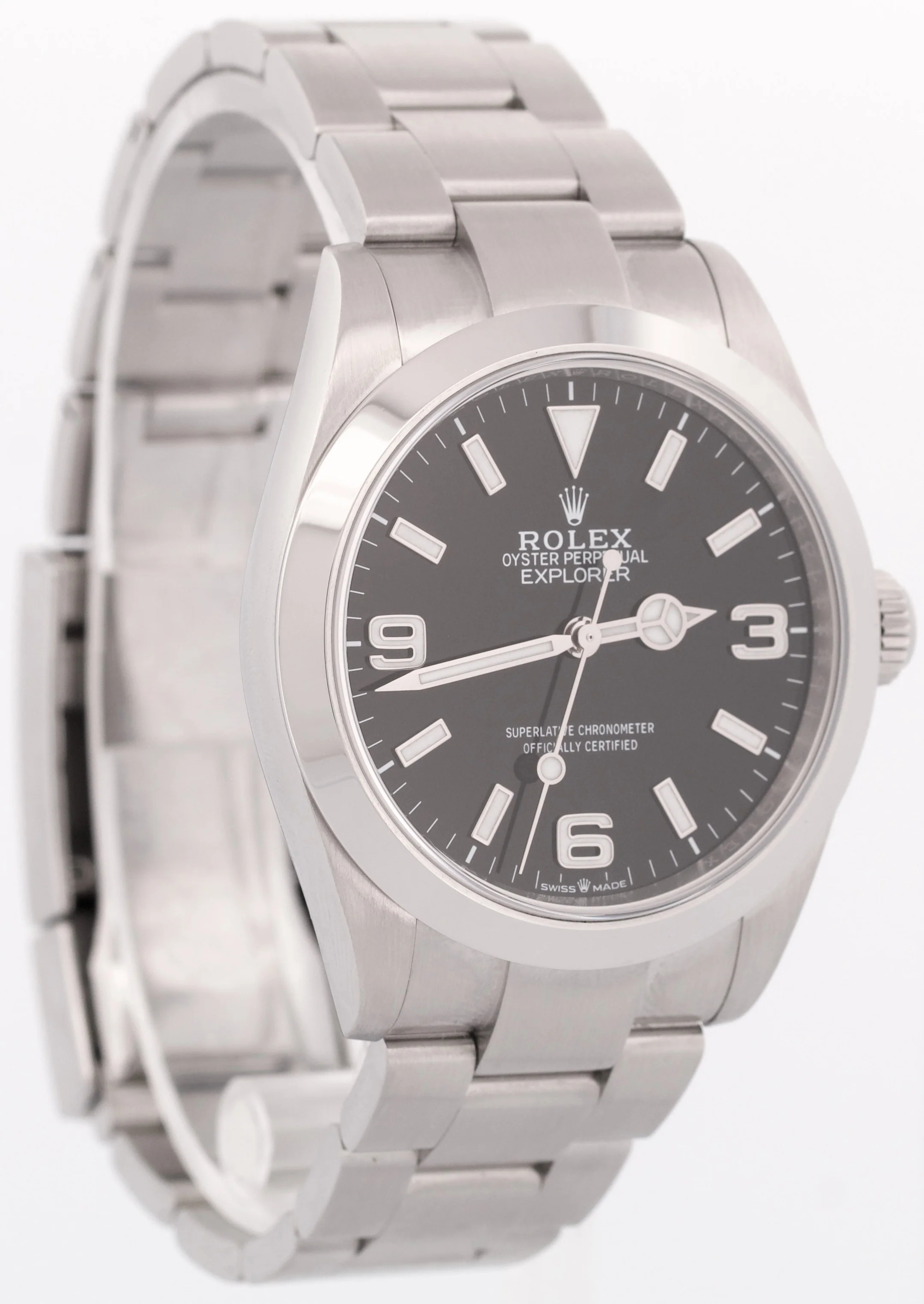 Rolex Explorer 40mm BLACK Stainless Steel 3-6-9 Oyster Smooth 224270 Watch - Image 4