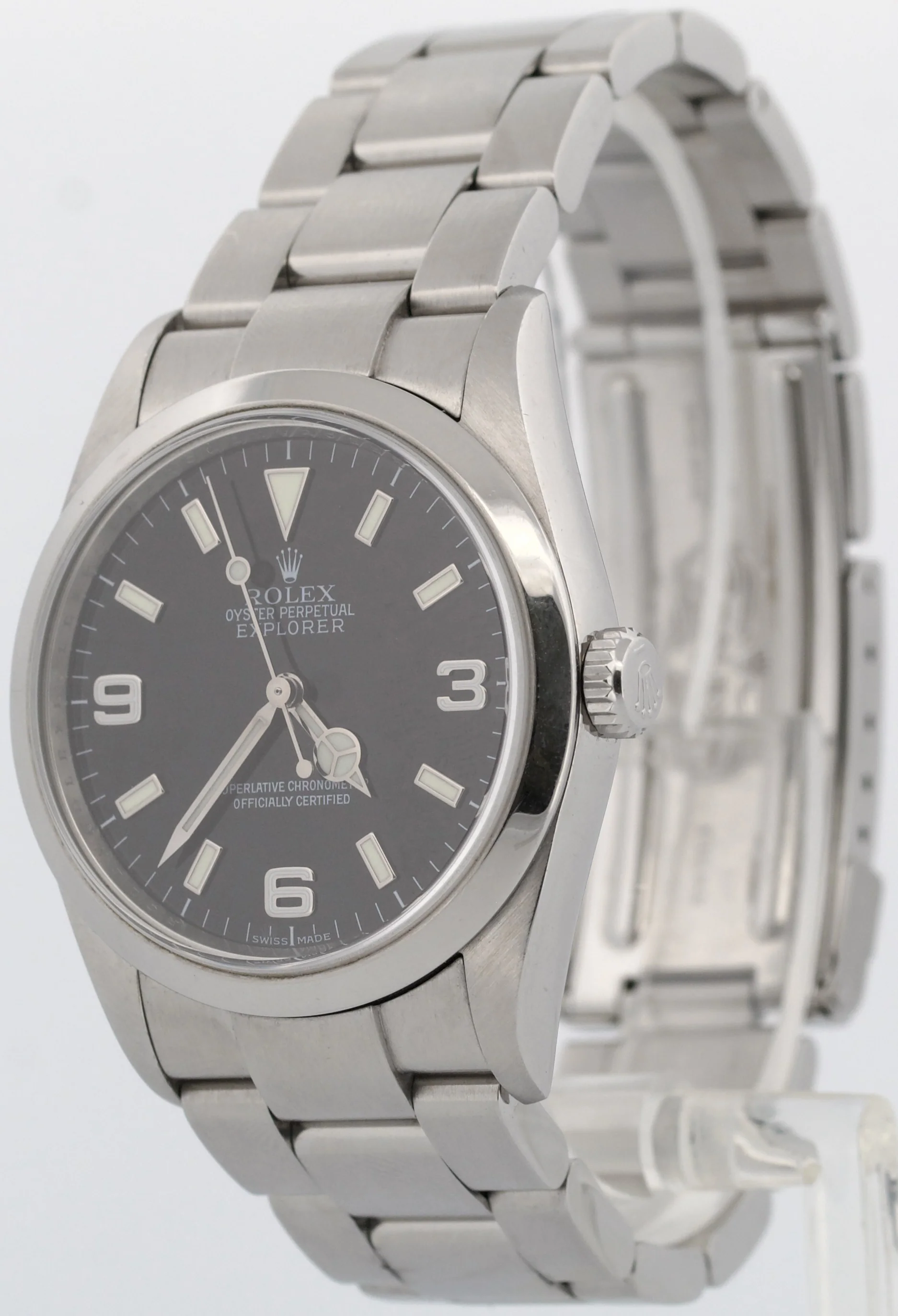 Rolex Explorer I Black 36mm 3-6-9 REHAUT Stainless Steel Automatic Watch 114270 - Image 3
