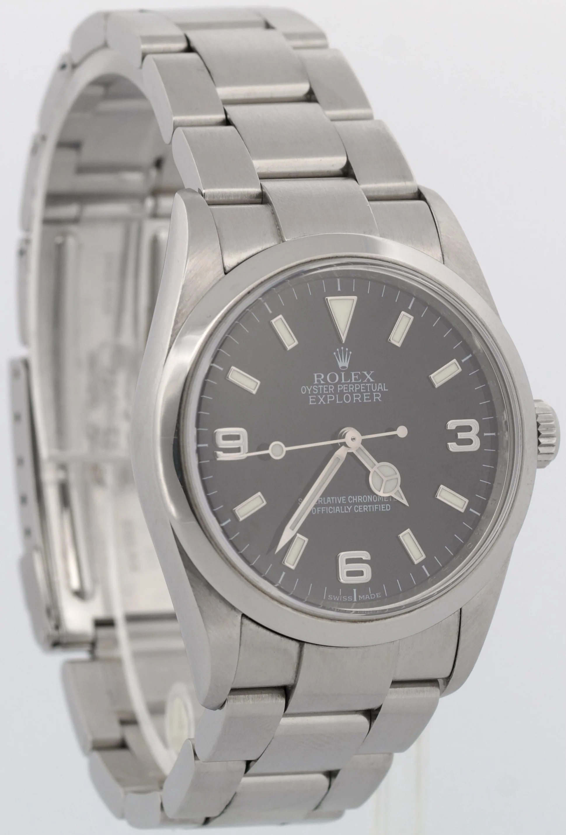 Rolex Explorer I Black 36mm 3-6-9 REHAUT Stainless Steel Automatic Watch 114270 - Image 4