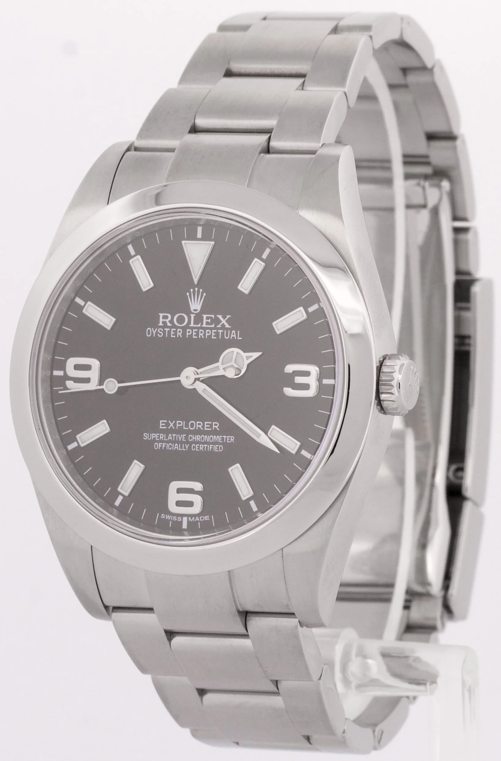 Rolex Explorer I BLACK Stainless Steel 39mm 3-6-9 MK1 Automatic Watch 214270 - Image 3